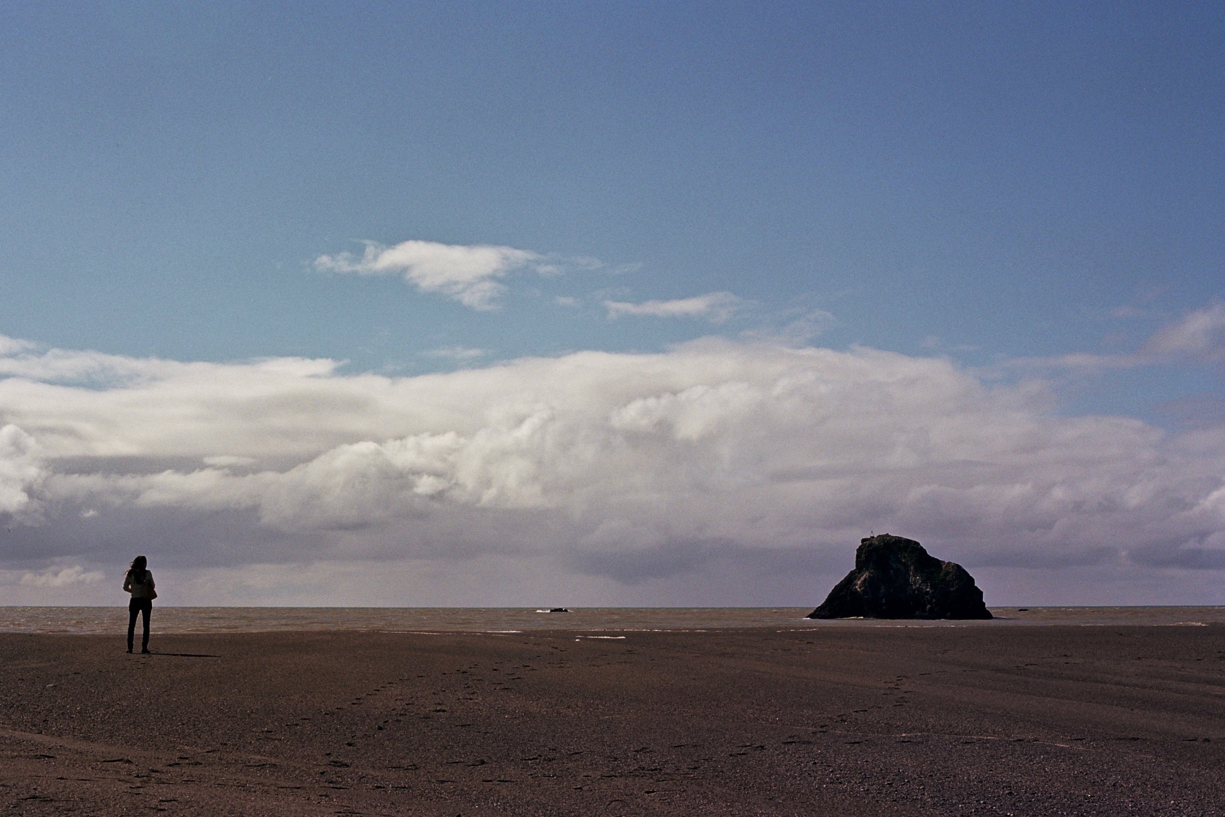 Girl and beach at Jenner