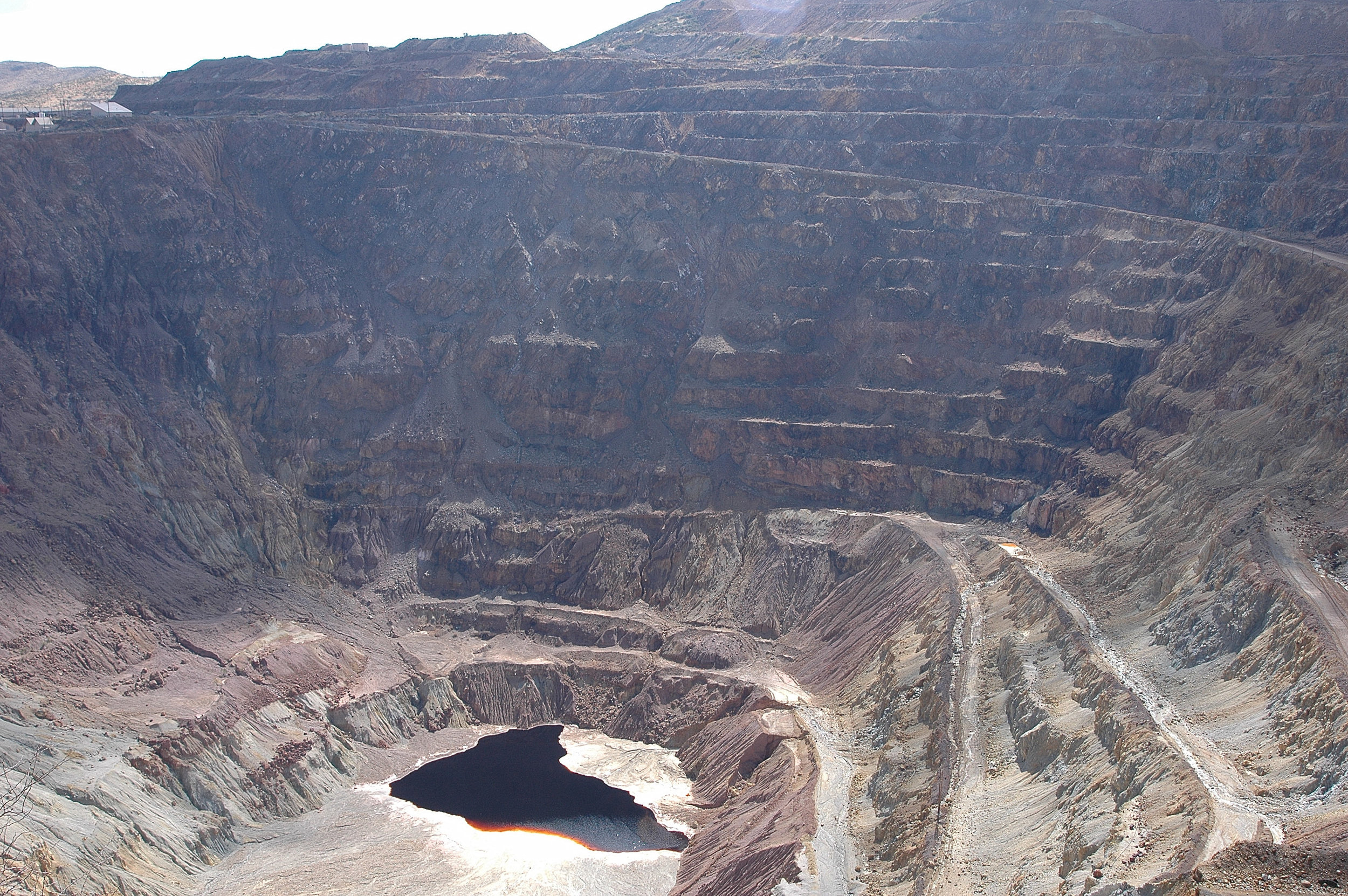 Another shot of the open pit copper mine