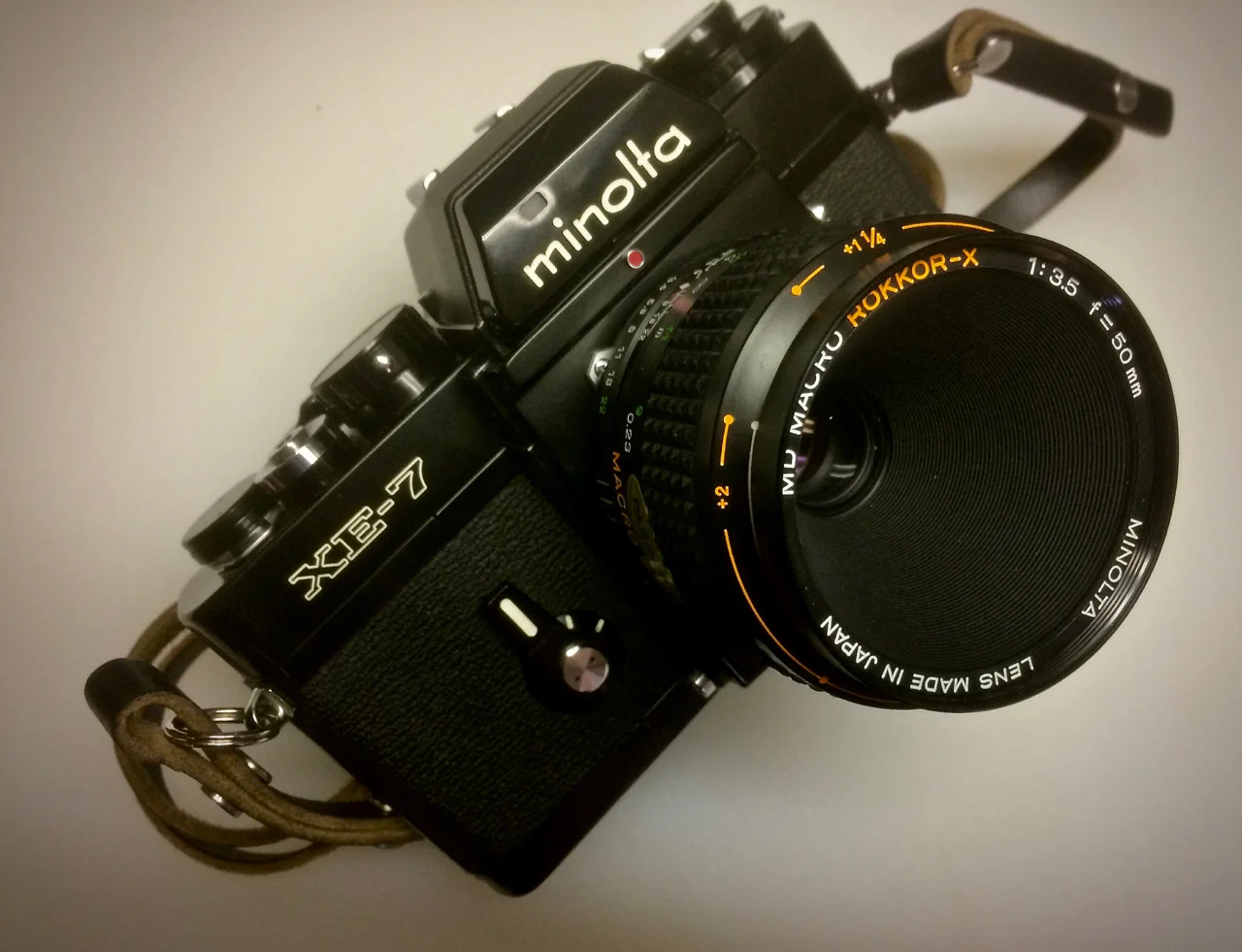 Minolta XE-7 with the Macro Rokkor