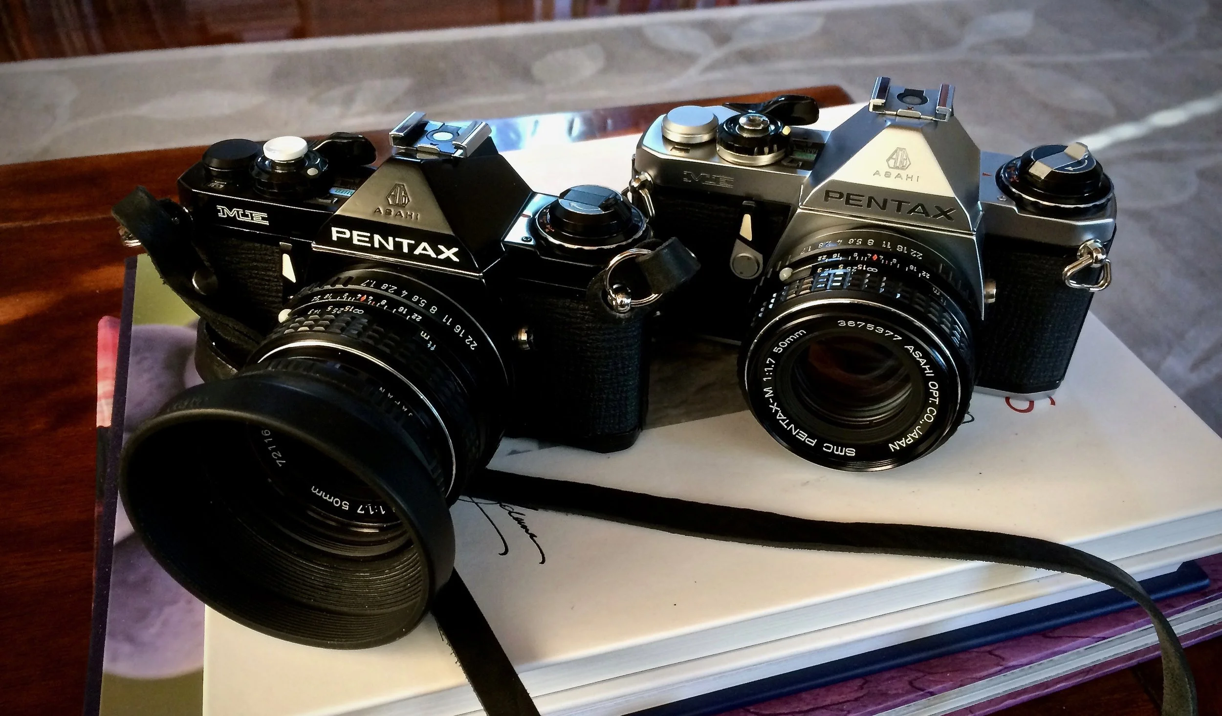 Pentax ME black and chrome body