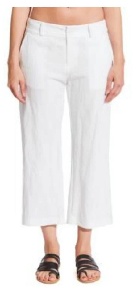 White with thin black stripe stretch trouser