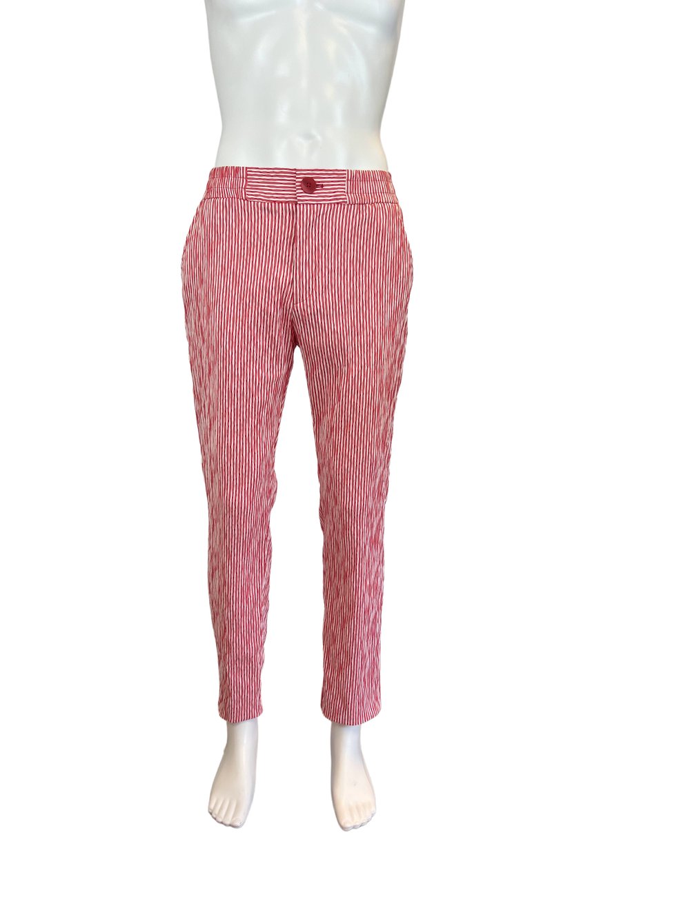 Red Stripe Trousers — Snider - New York Designer