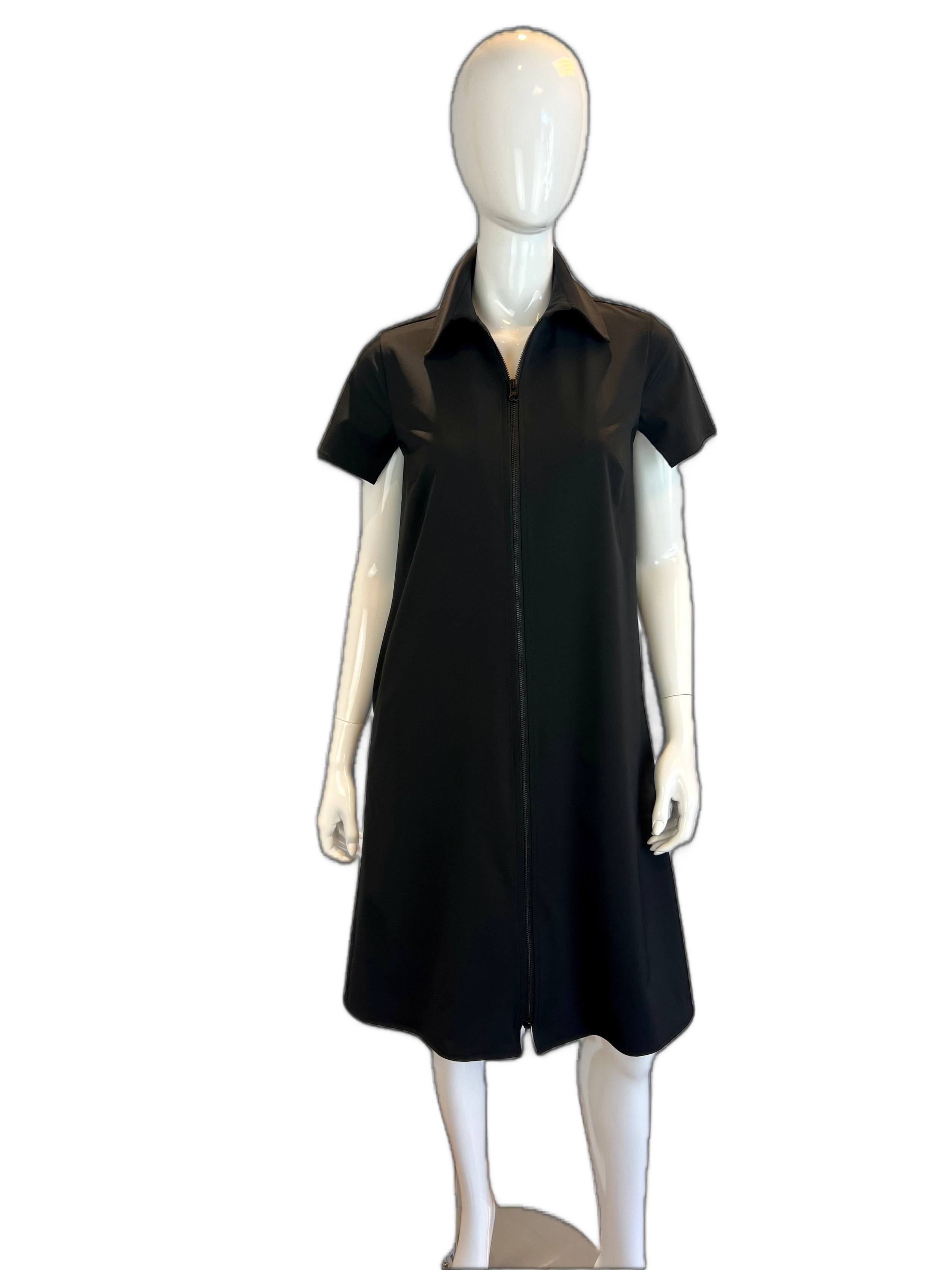milano shirt dress Milano Italy 1371 Ocean Blue Print Shirt Dress With Wide Midi Skirt  No55  Boutique
