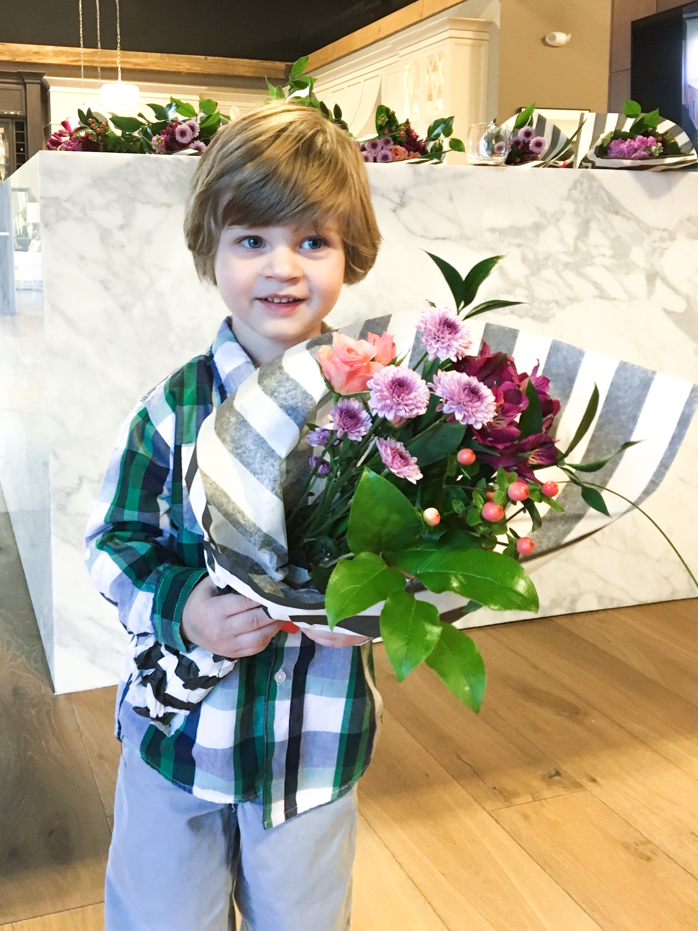 Who can resist flowers from this little cutie?