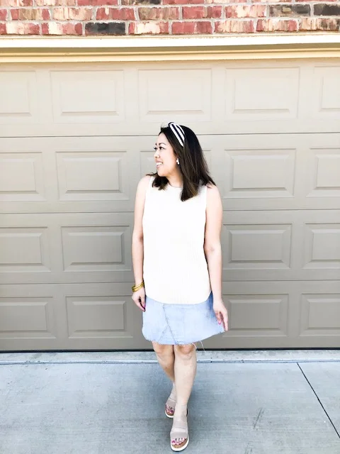 Two Ways to Style a Denim Skirt 