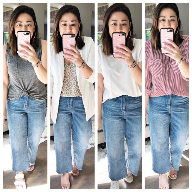 4 Ways To Style Wide Leg Crop Jeans 