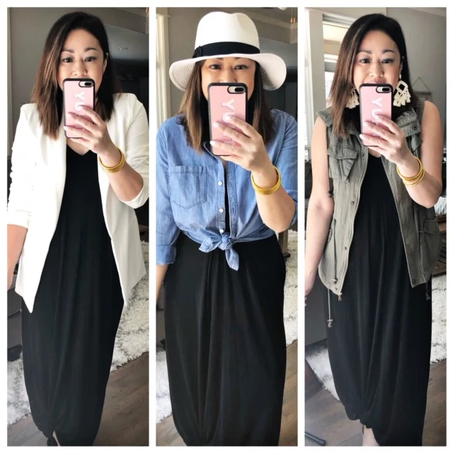 3 Ways To Style a Black Maxi 