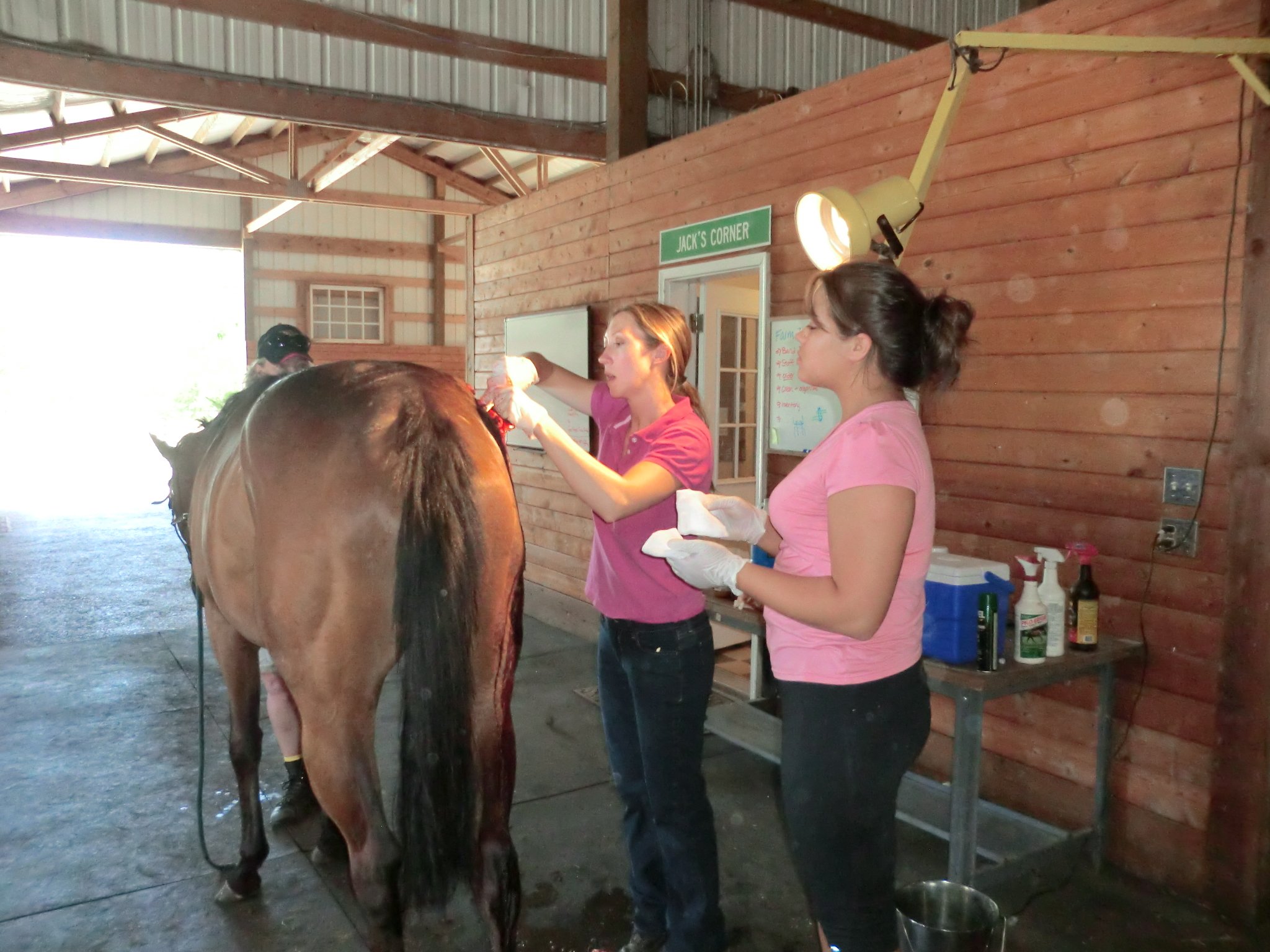 Dr. Burgess and assistant Hailey .JPG