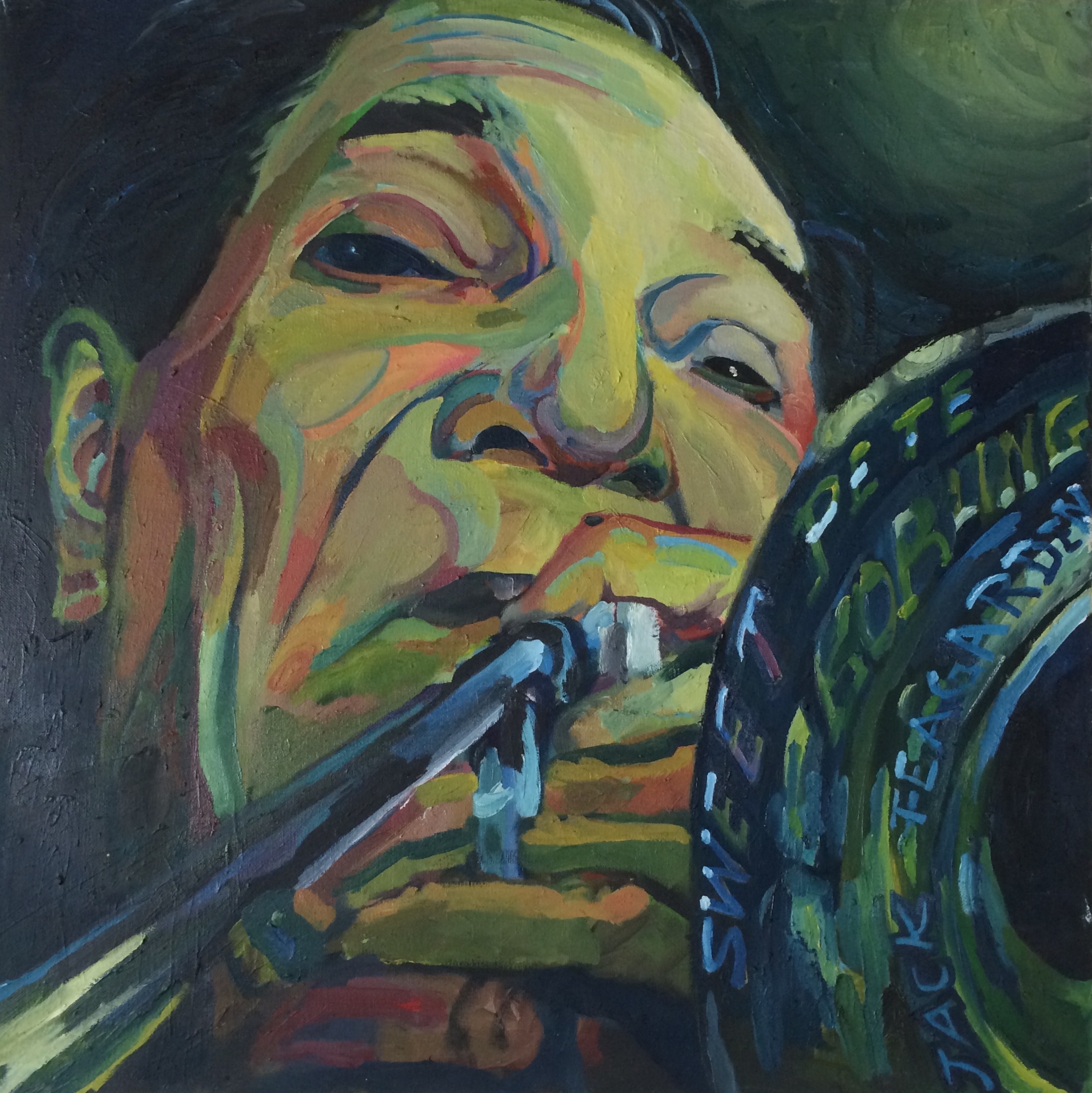 Jack Teagarden 24x24 oil on canvas