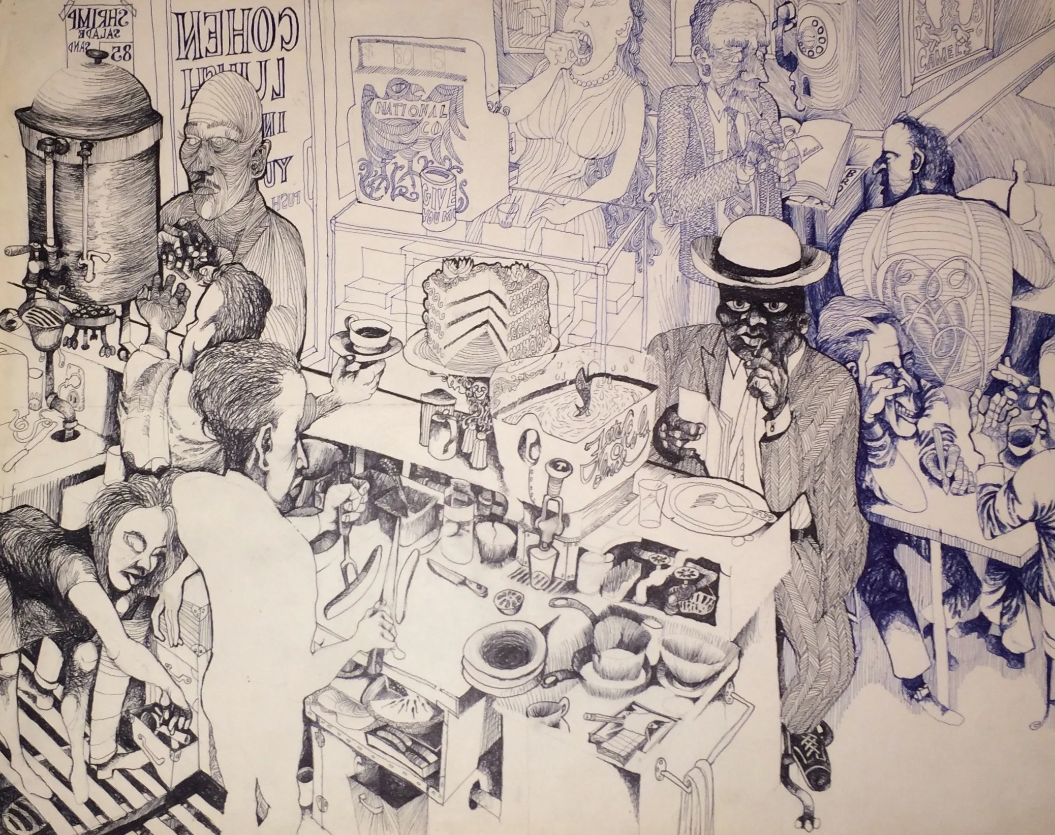 Delicatessen ballpoint on paper