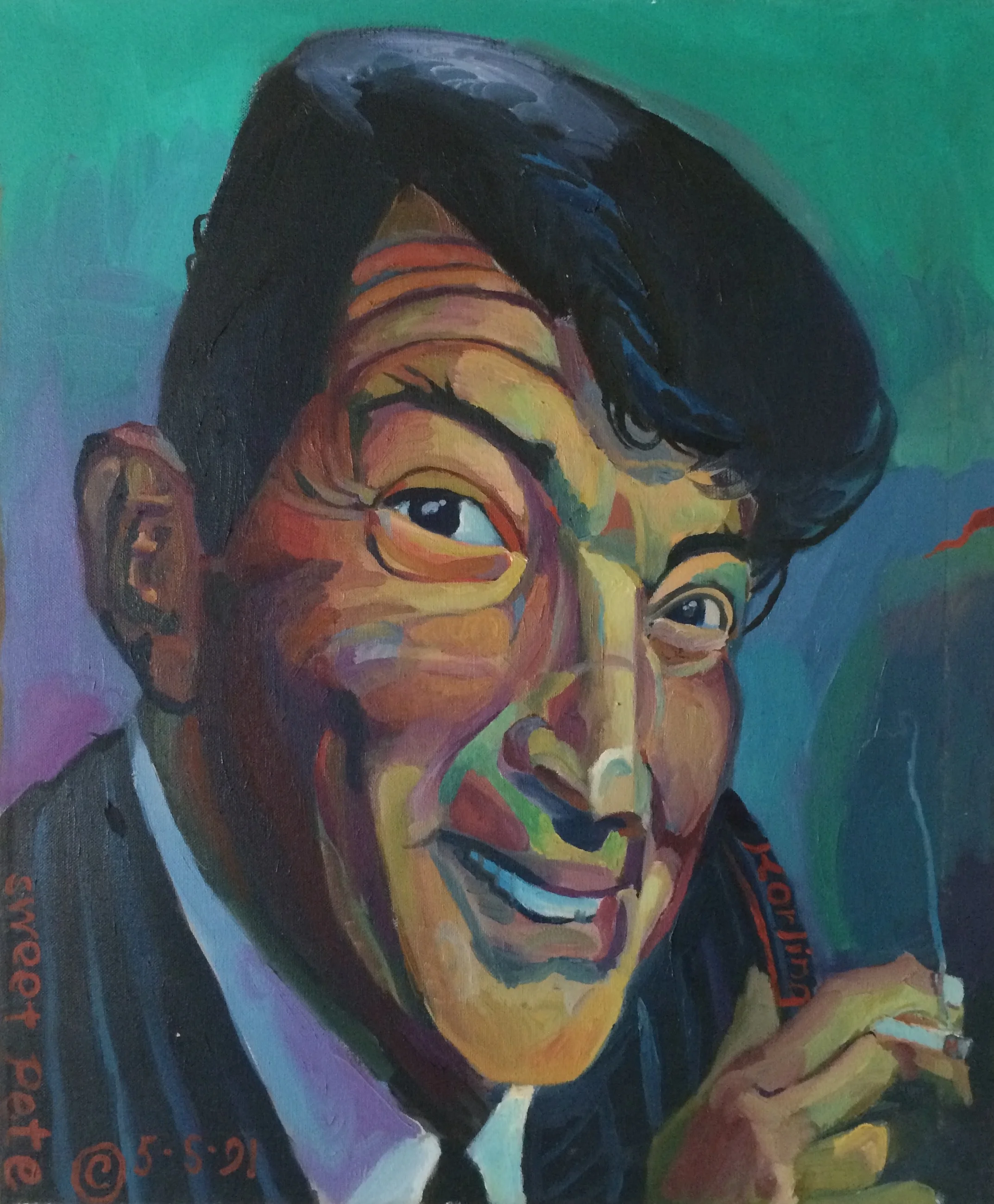 Dean Martin 20x24 oil on canvas