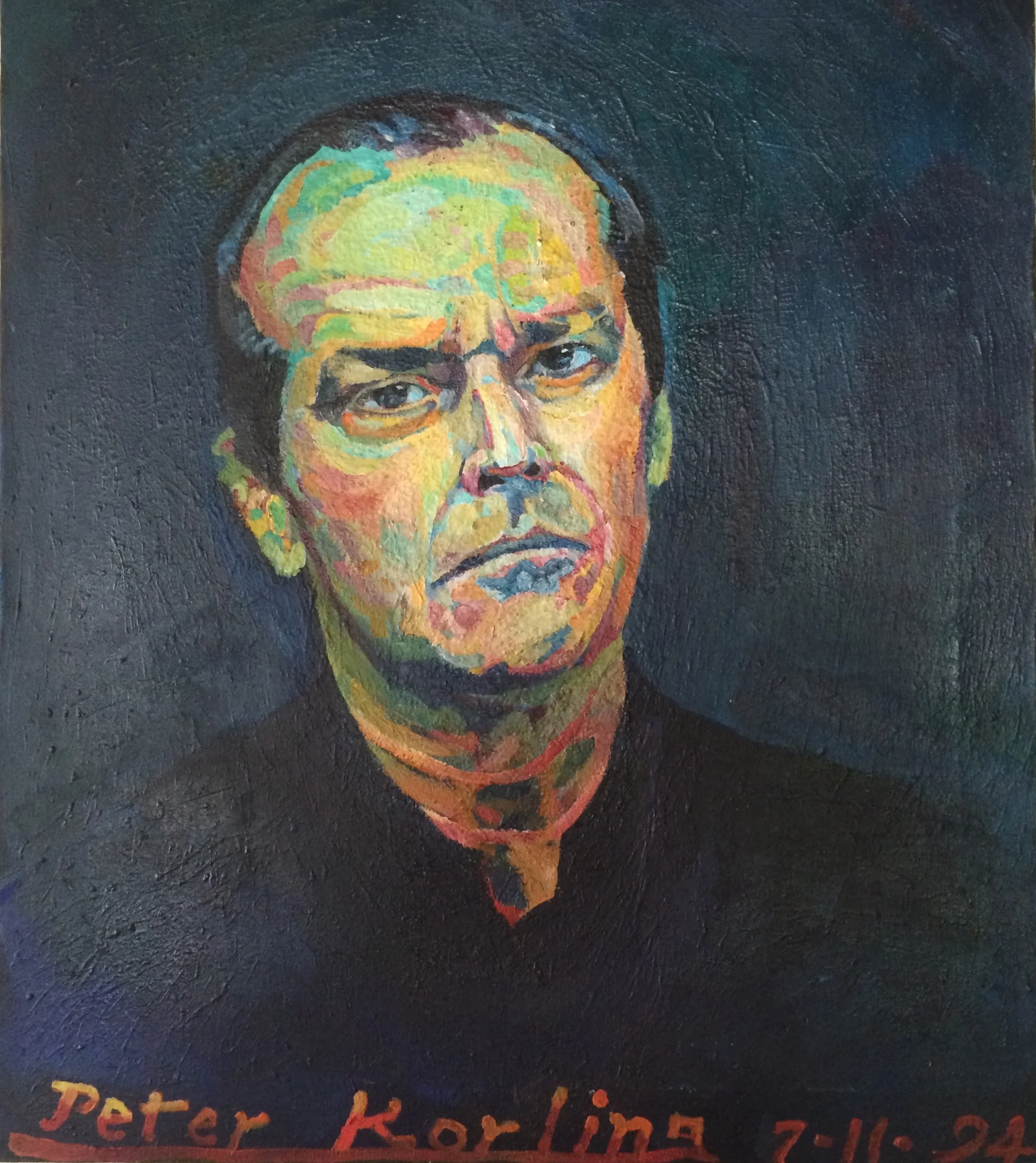 Jack Nicholson 20x24 oil on canvas