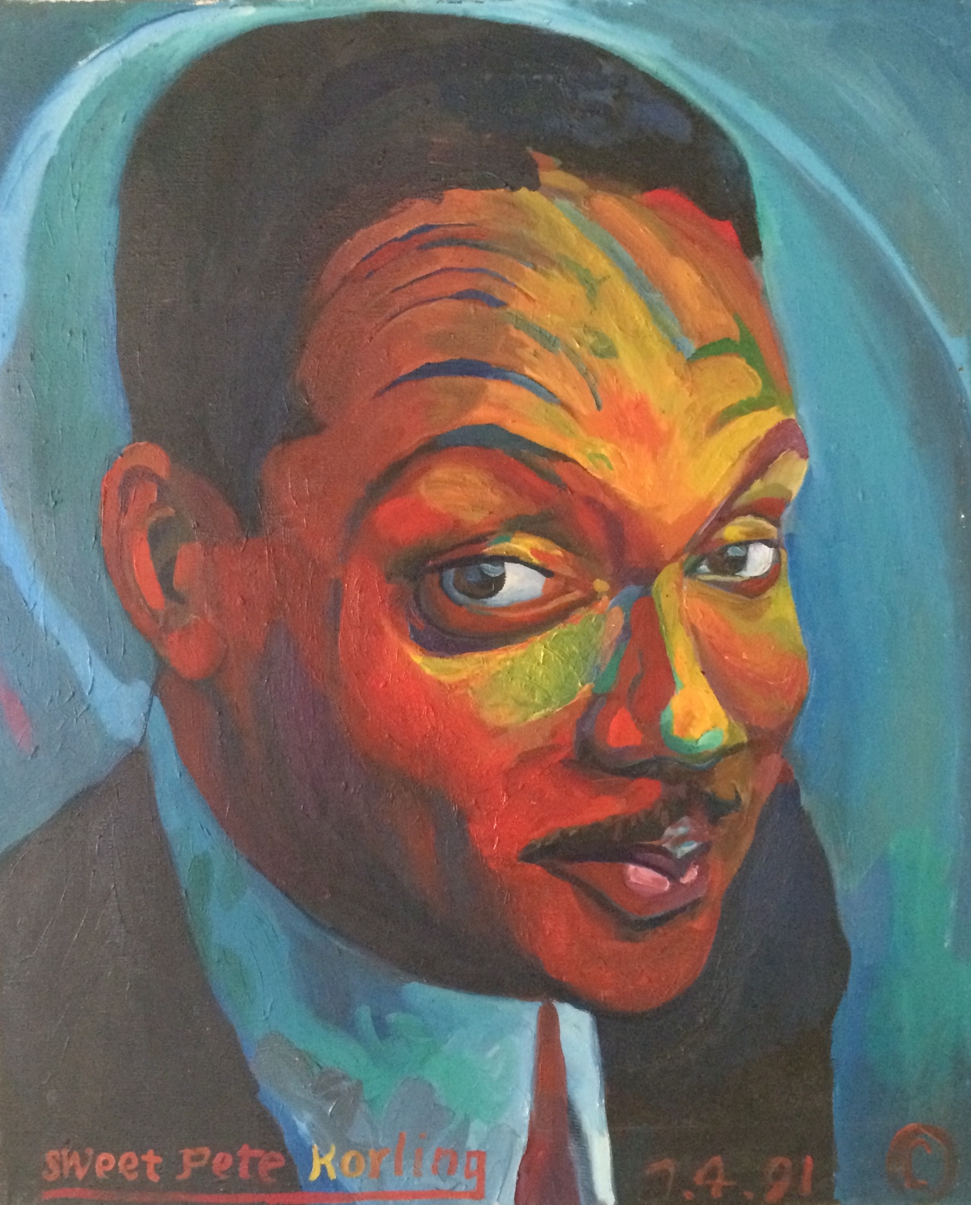 Wynton Marsalis oil on canvas