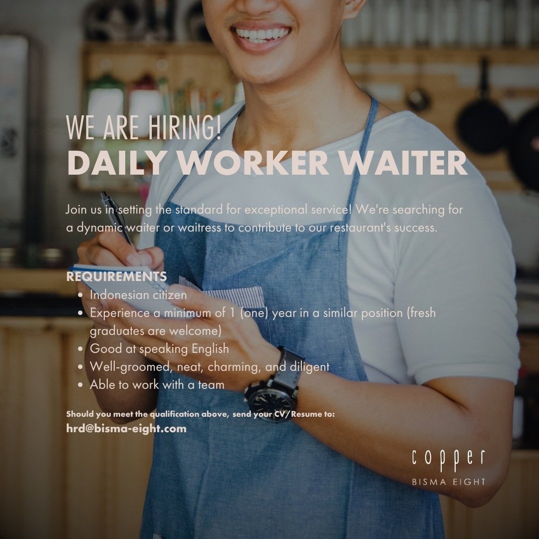 JOB POST: F&B SERVICE