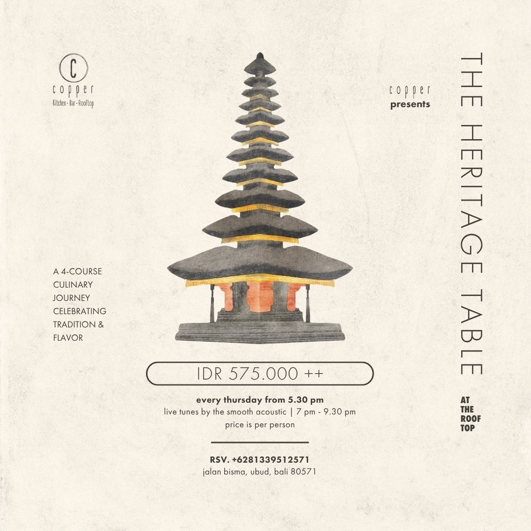 4 JUNE - THE HERITAGE TABLE