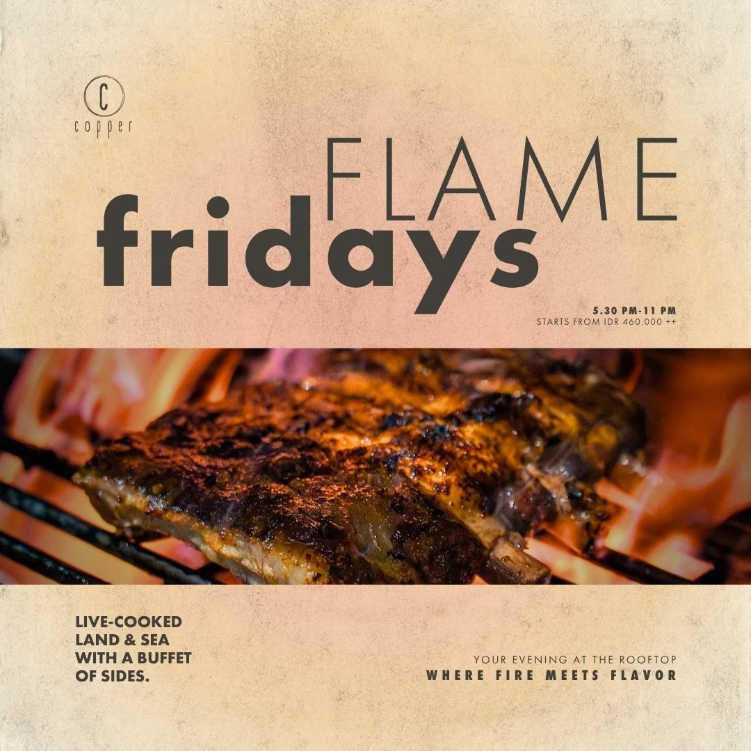 14 AUGUST - FLAME FRIDAYS ROOFTOP BBQ