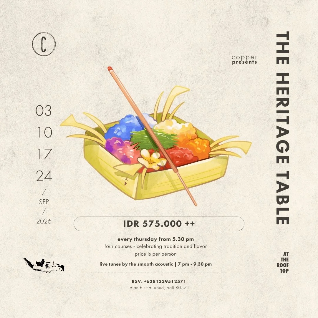 3 SEPTEMBER - THE HERITAGE TABLE