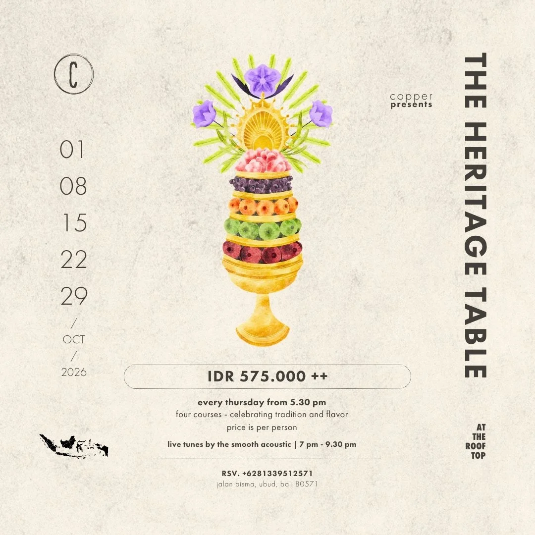 1 OCTOBER - THE HERITAGE TABLE