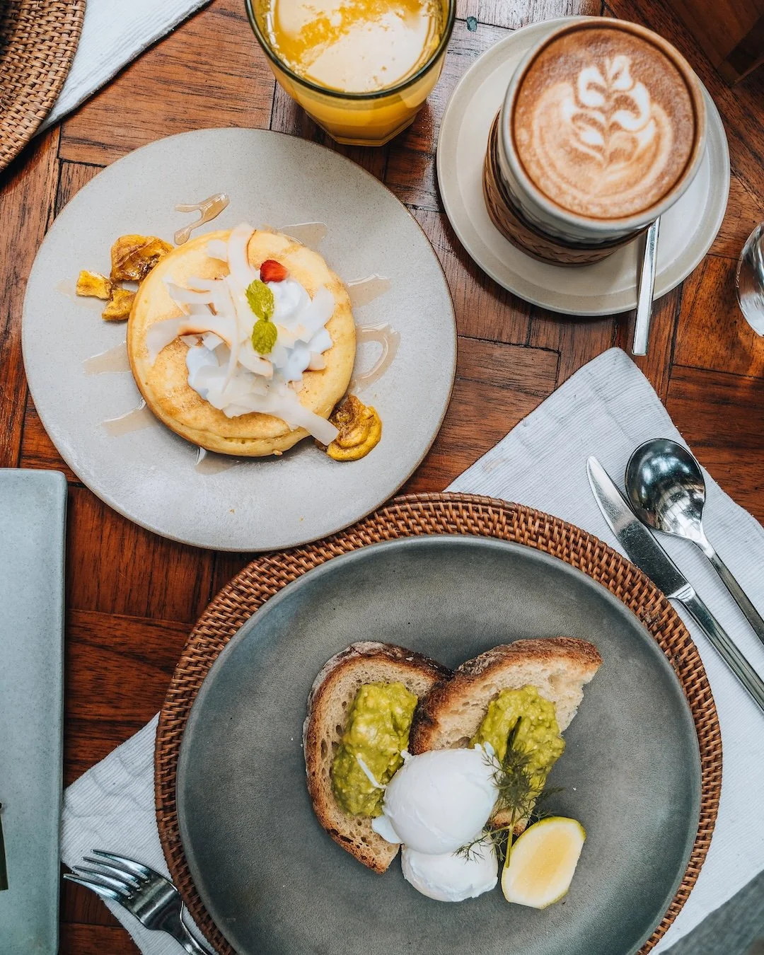 breakfast at copper kitchen bar rooftop in ubud