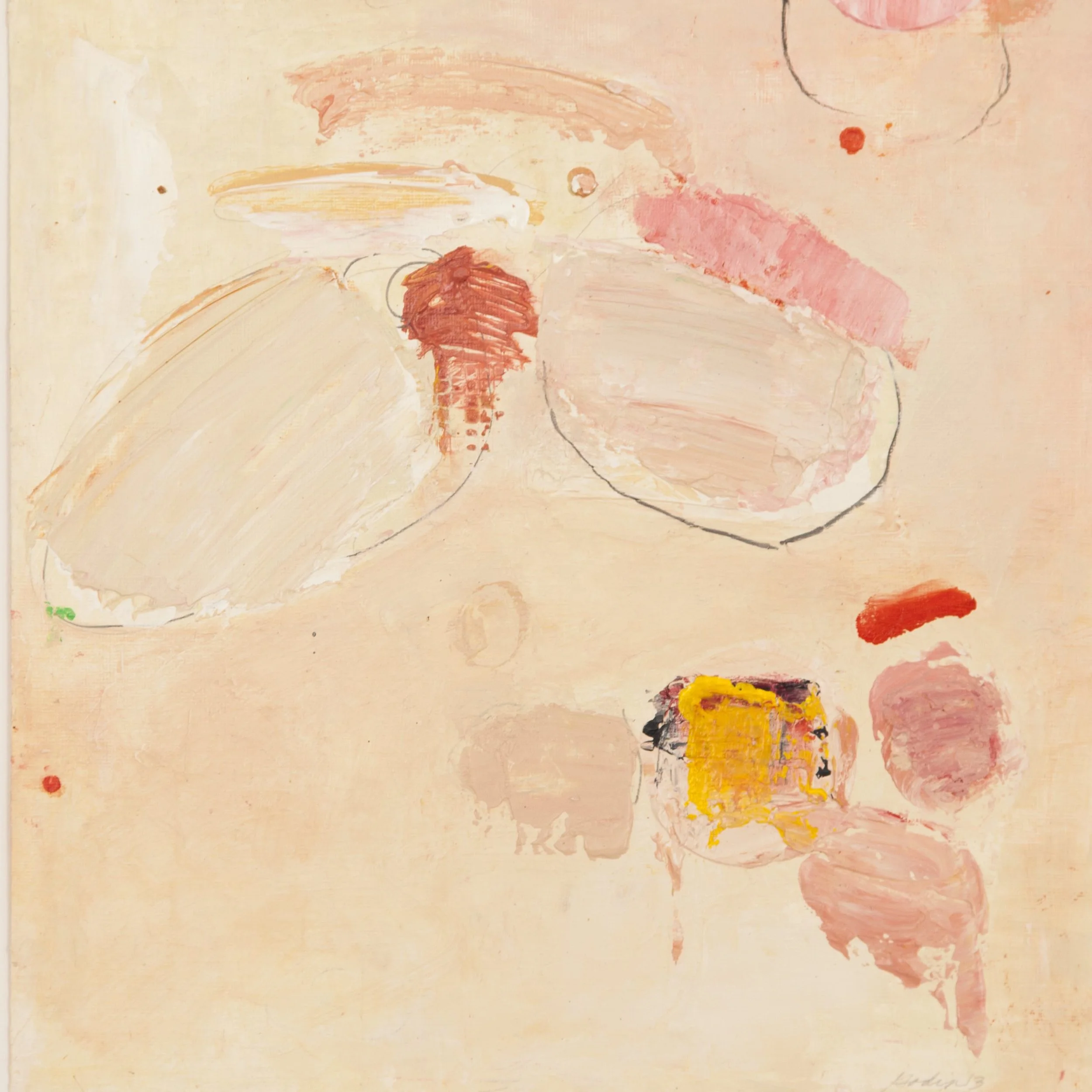 Geranium Series - Dottie’s Painting 12 x 12” acrylic and graphite on paper 2013