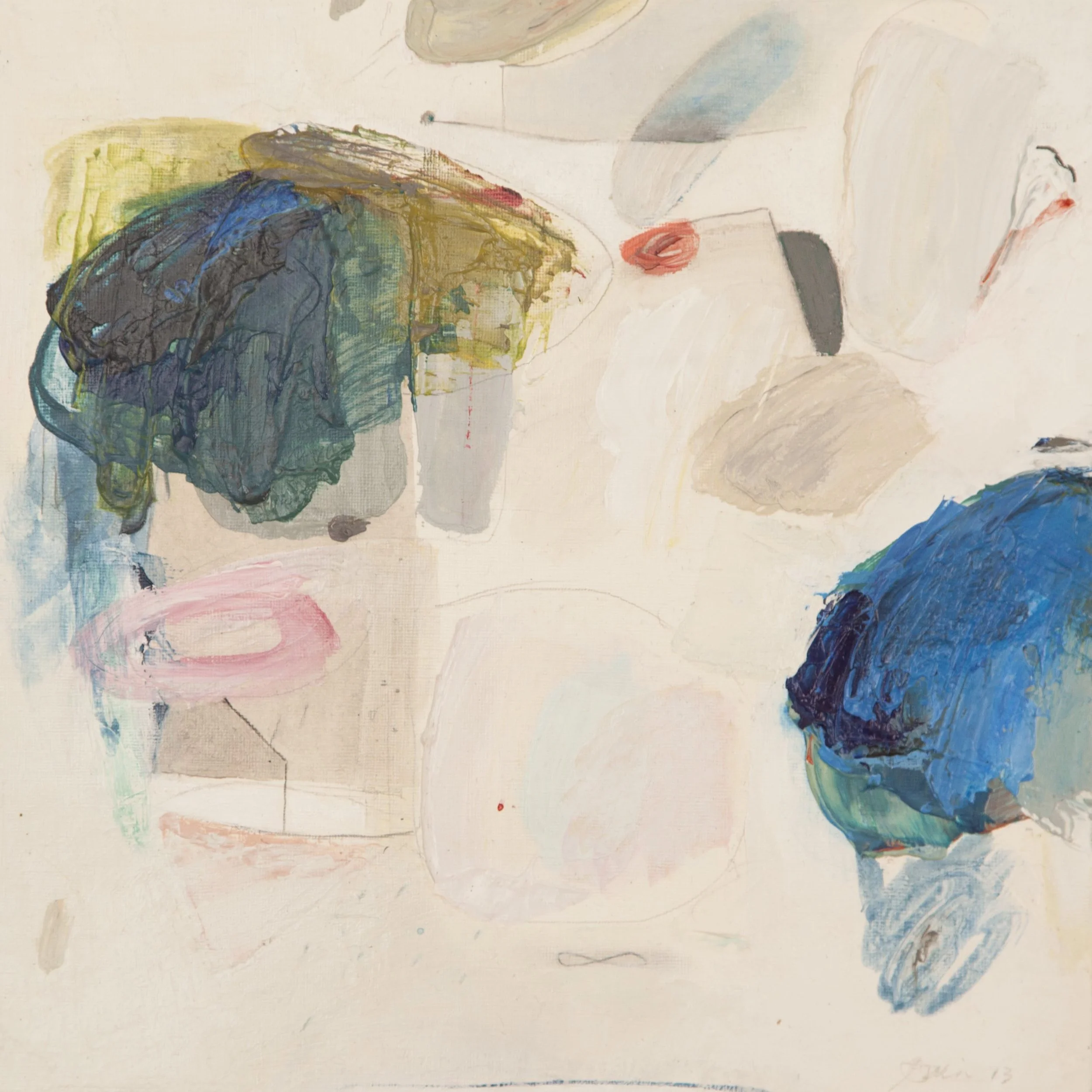 La Terrasse 12 x 12” acrylic and graphite on paper 2013