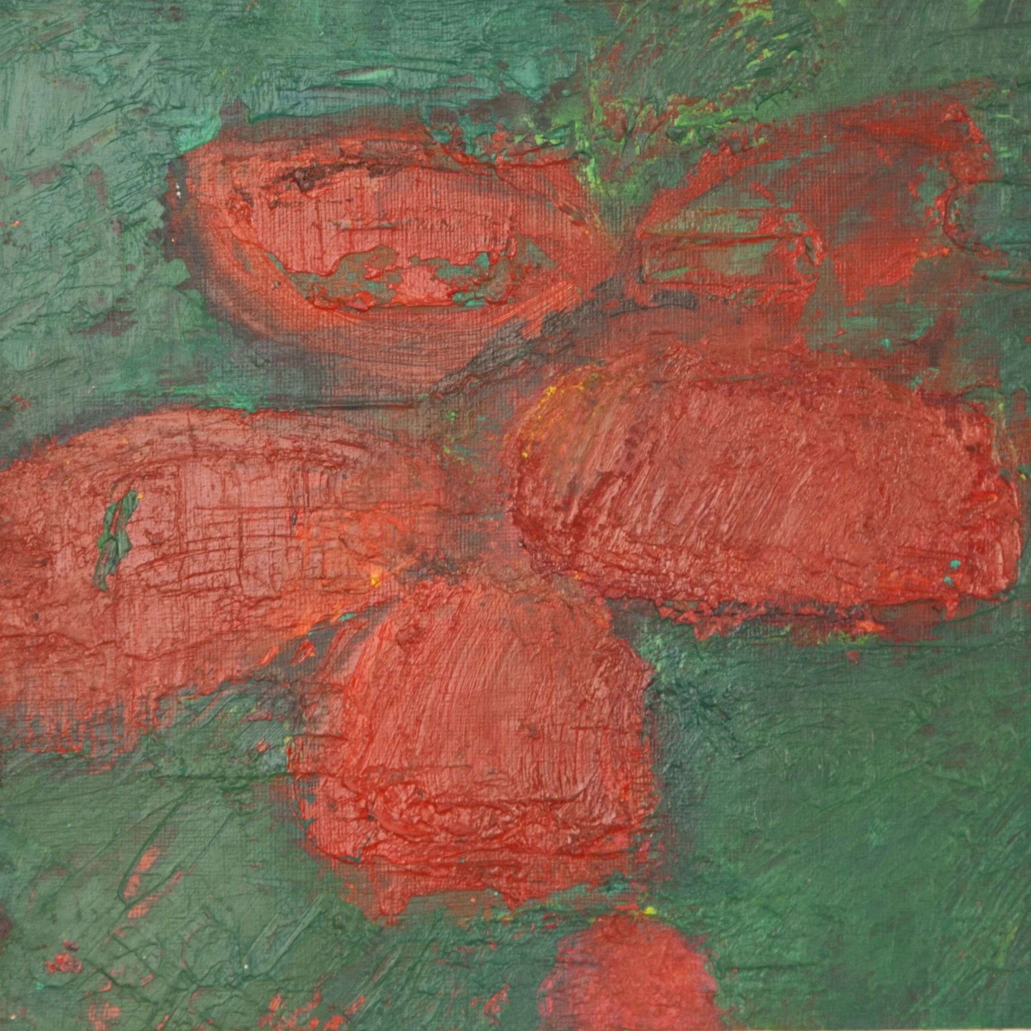 Geranium Series - Tear 8 3/4 x 9 1/2” acrylic on paper 2013