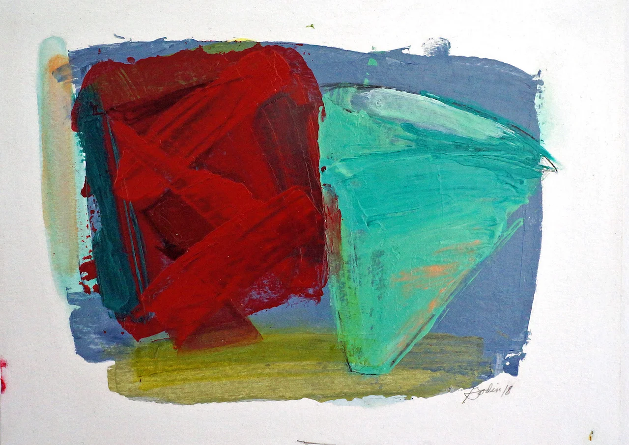 Agreement Between Neighbors , 12 x 9" acrylic and pencil on paper 2018