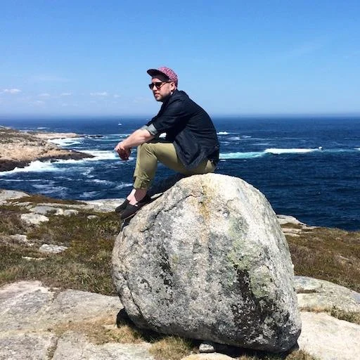 "June, 2014. Duncan's Cove, Nova Scotia. I may look deep in thought, but that's just me trying to look cool."