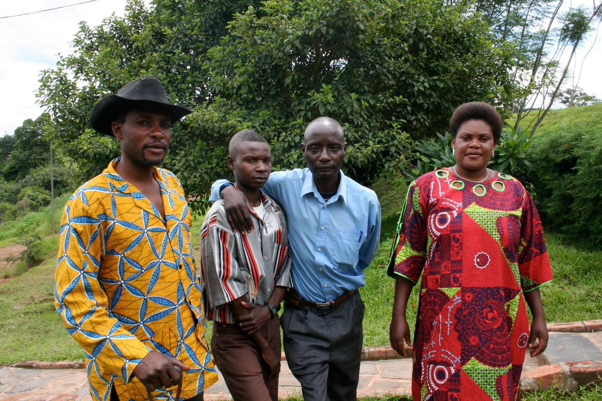 HIS ROYAL HIGHNESS: Chief Nyakasaya of the Lunda Tribe, his attendants and his wife