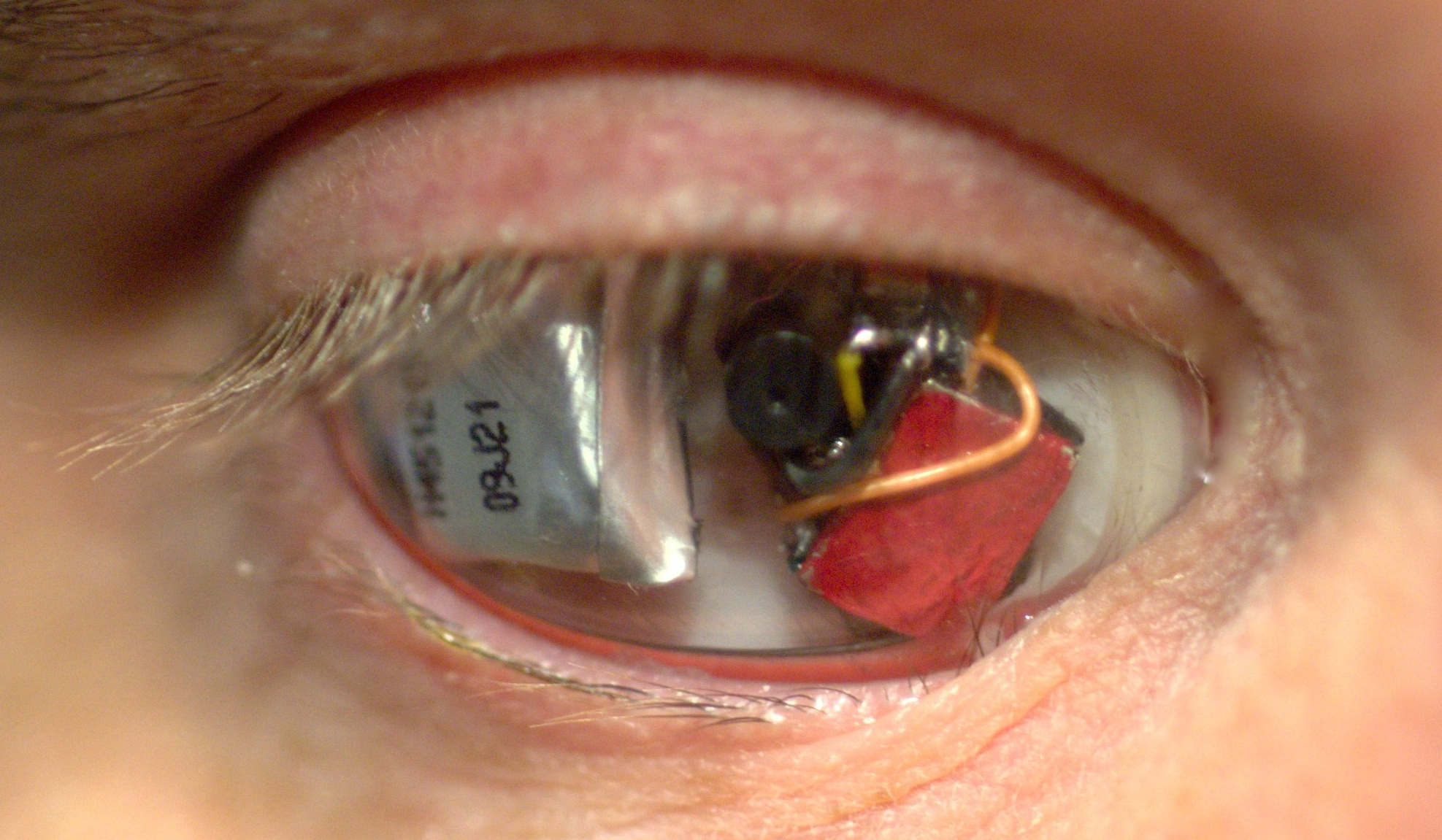 Rob's actual eyehole... Yeah... That's a camera. 