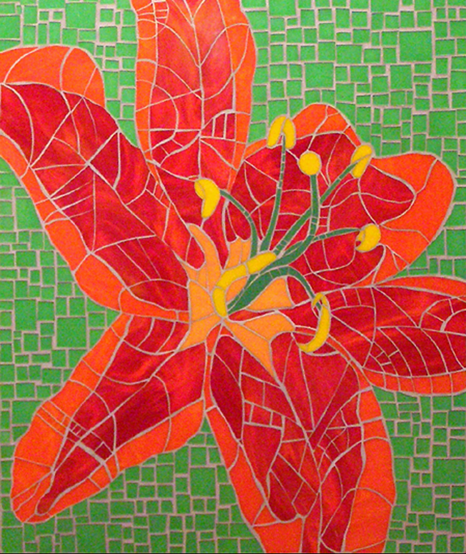 RED FLOWER 36X30"