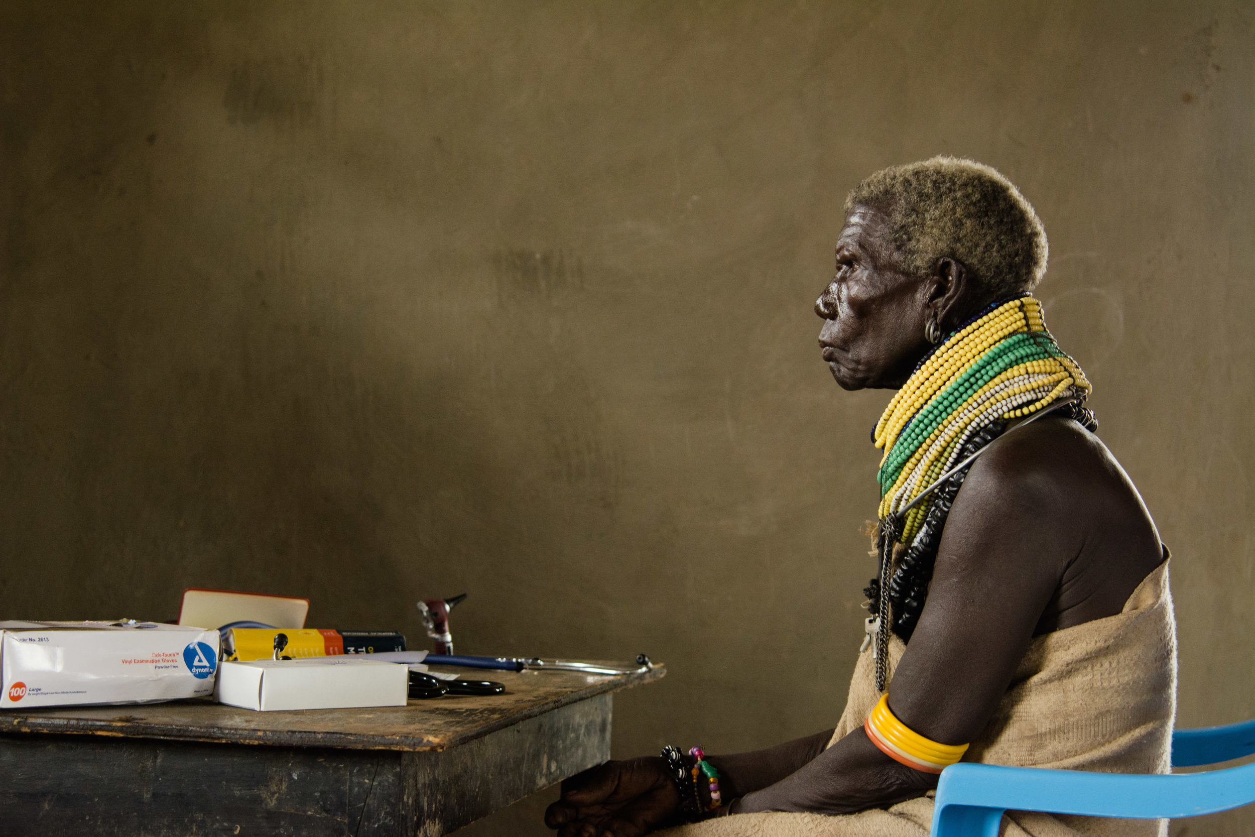 A patient waits to be seen by a doctor at the clinic