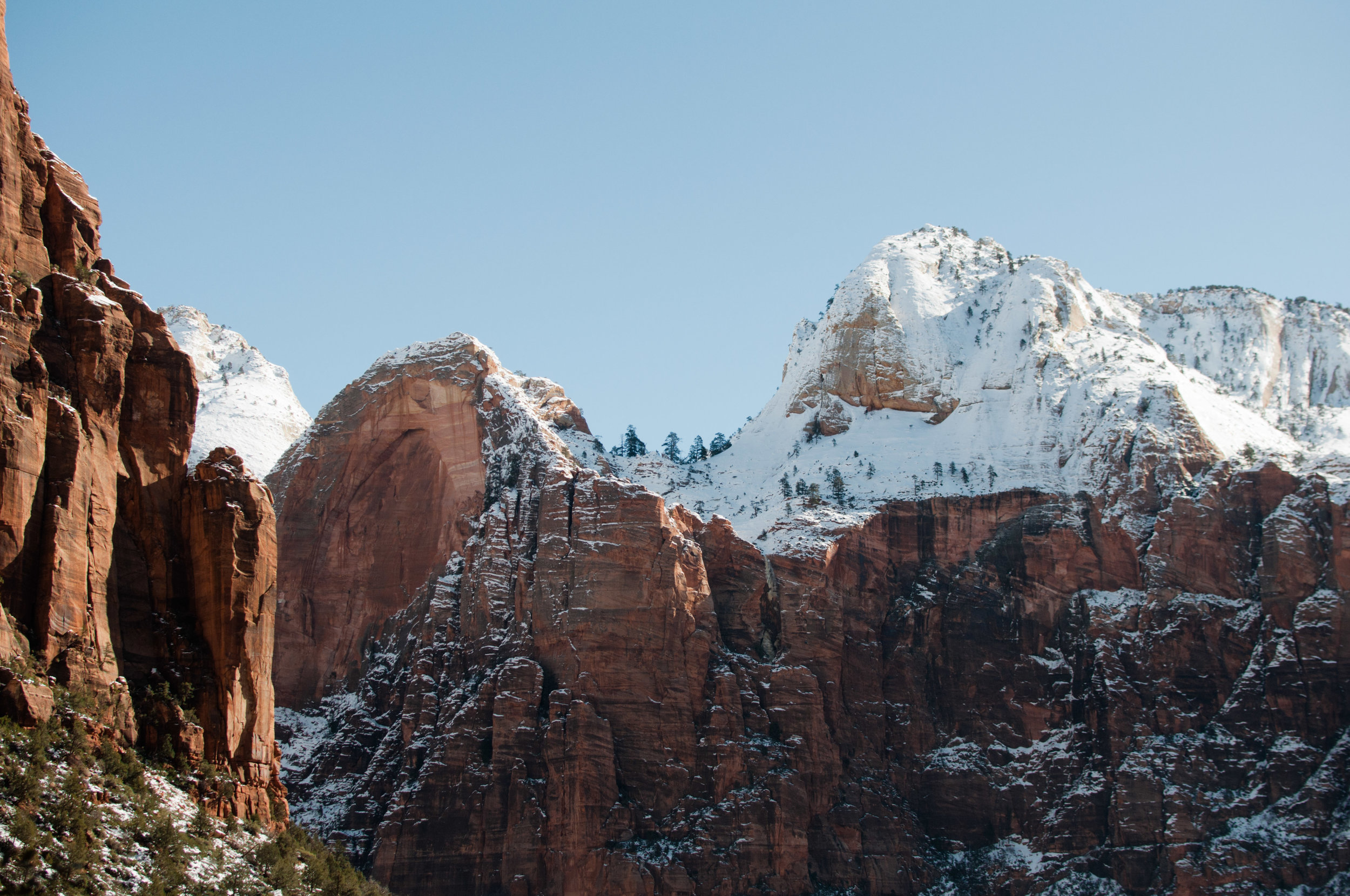 Snow in Zion National Park