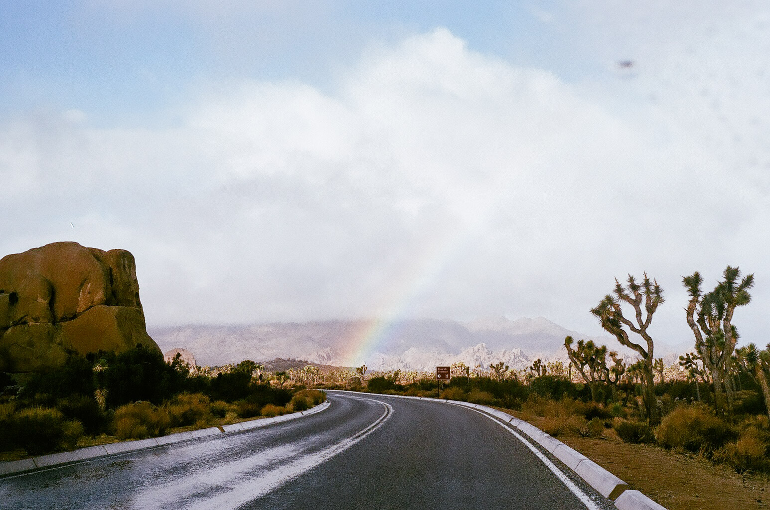 We've never seen as many full, complete rainbows as we do on this trip. A good omen for our new lives together?