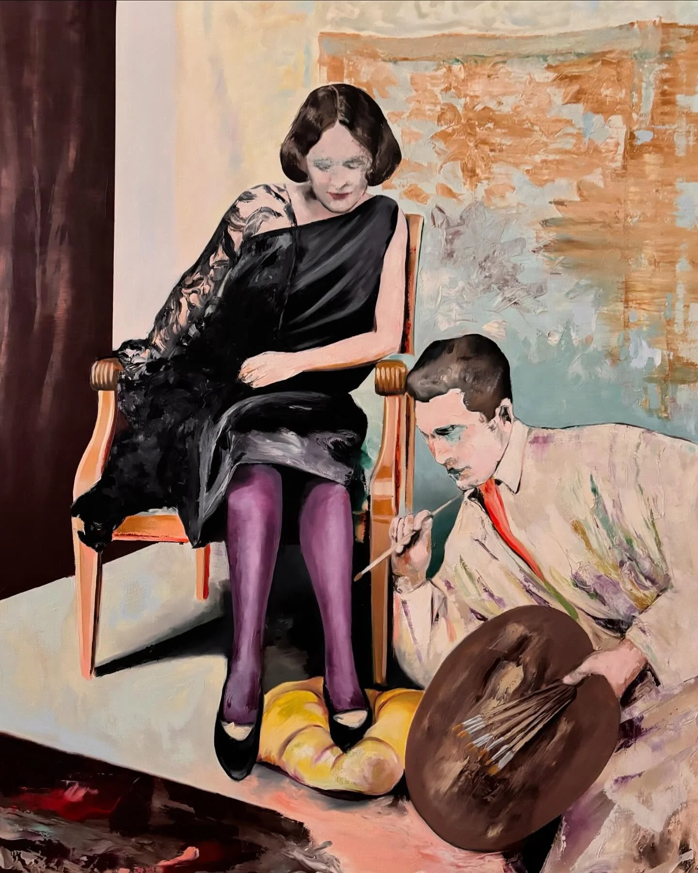 The Painter (100 x 130cm, oil on canvas)

#oilpainting #berlinart #1920s, #narrativesurrealism #malereiberlin