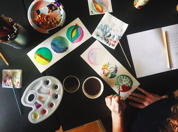 A view from above at the feminist creative consciousness gathering on interdependence.