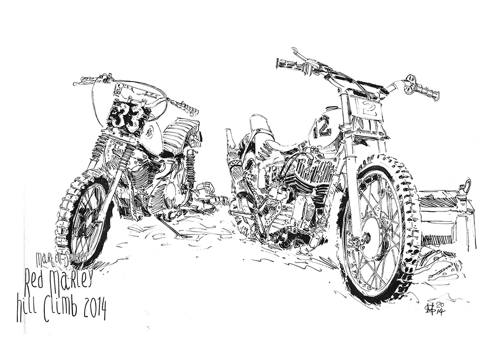 '57 and '42 Harleys