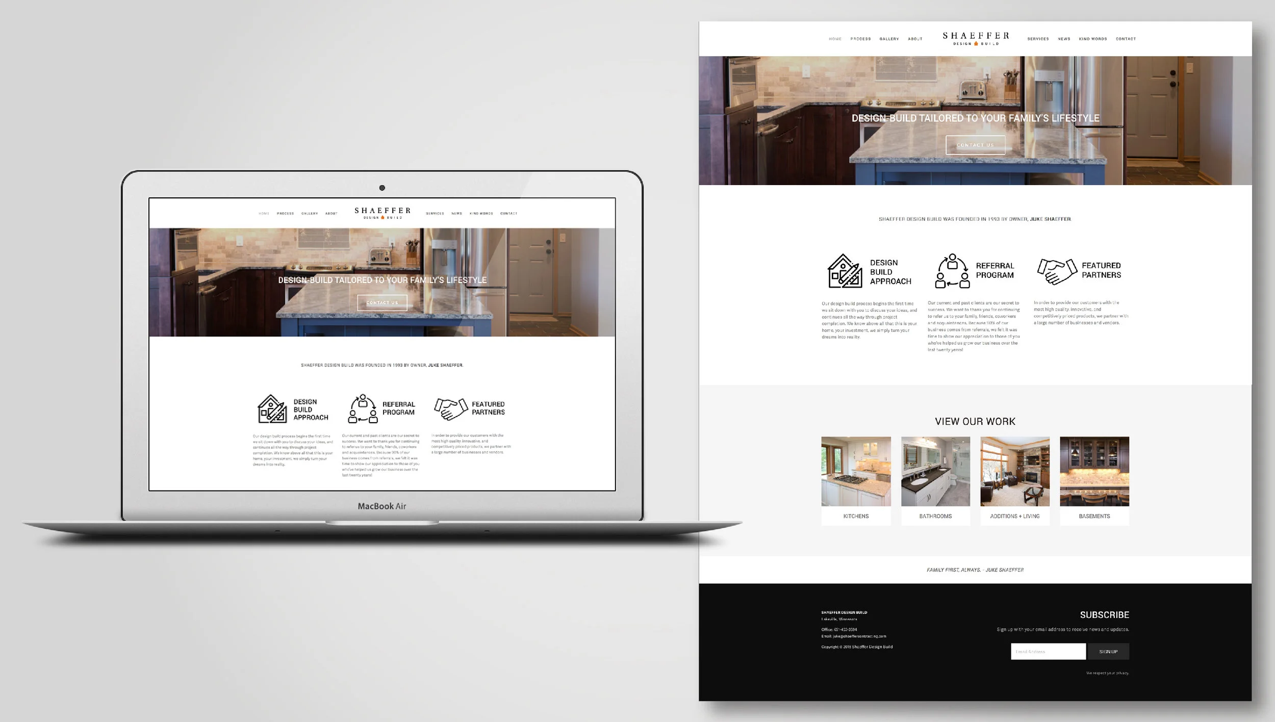 shaeffer design build: web design