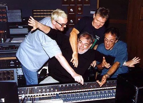  Dave Carpenter, Larry Williams, and Vinnie Colaiuta. Trying to turn up their faders! 