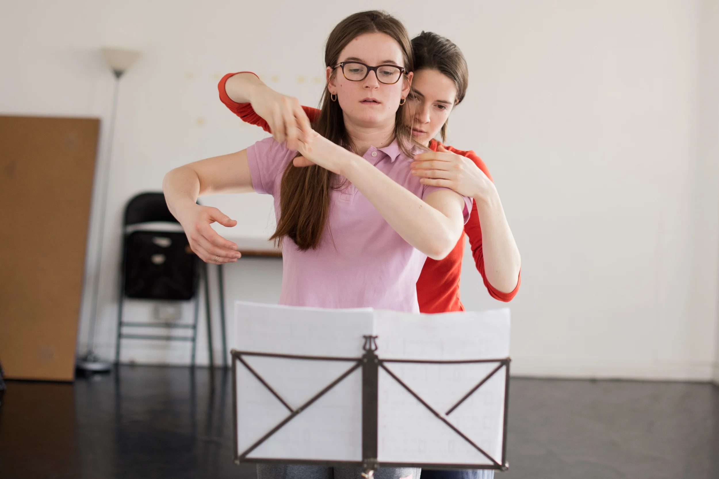In rehearsal. Photo: Camilla Greenwell.