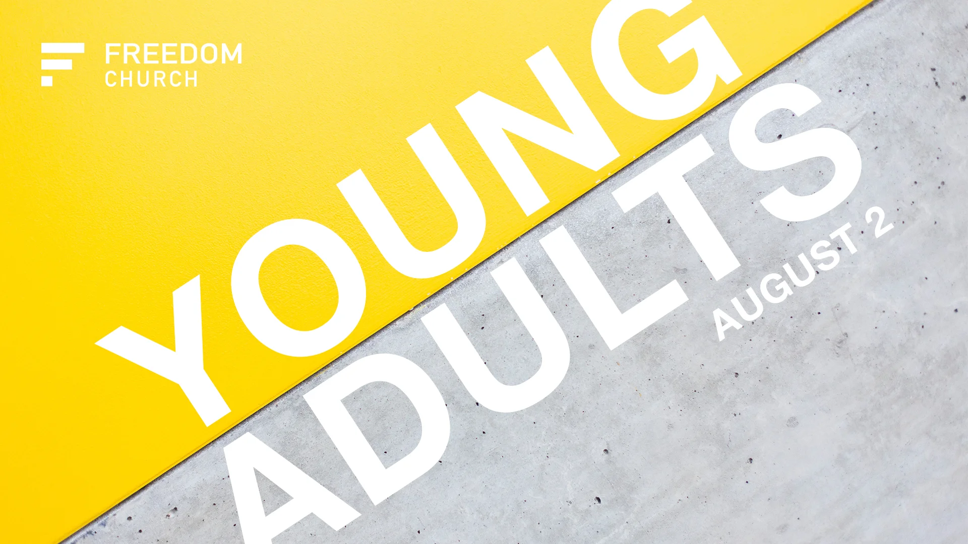 Our next Young Adults service is Thursday night, August 2nd at 7pm. If you’re 18 to 30ish, come join us at Young Adults service for coffee, worship, and a word. This is a great time of community here at Freedom!