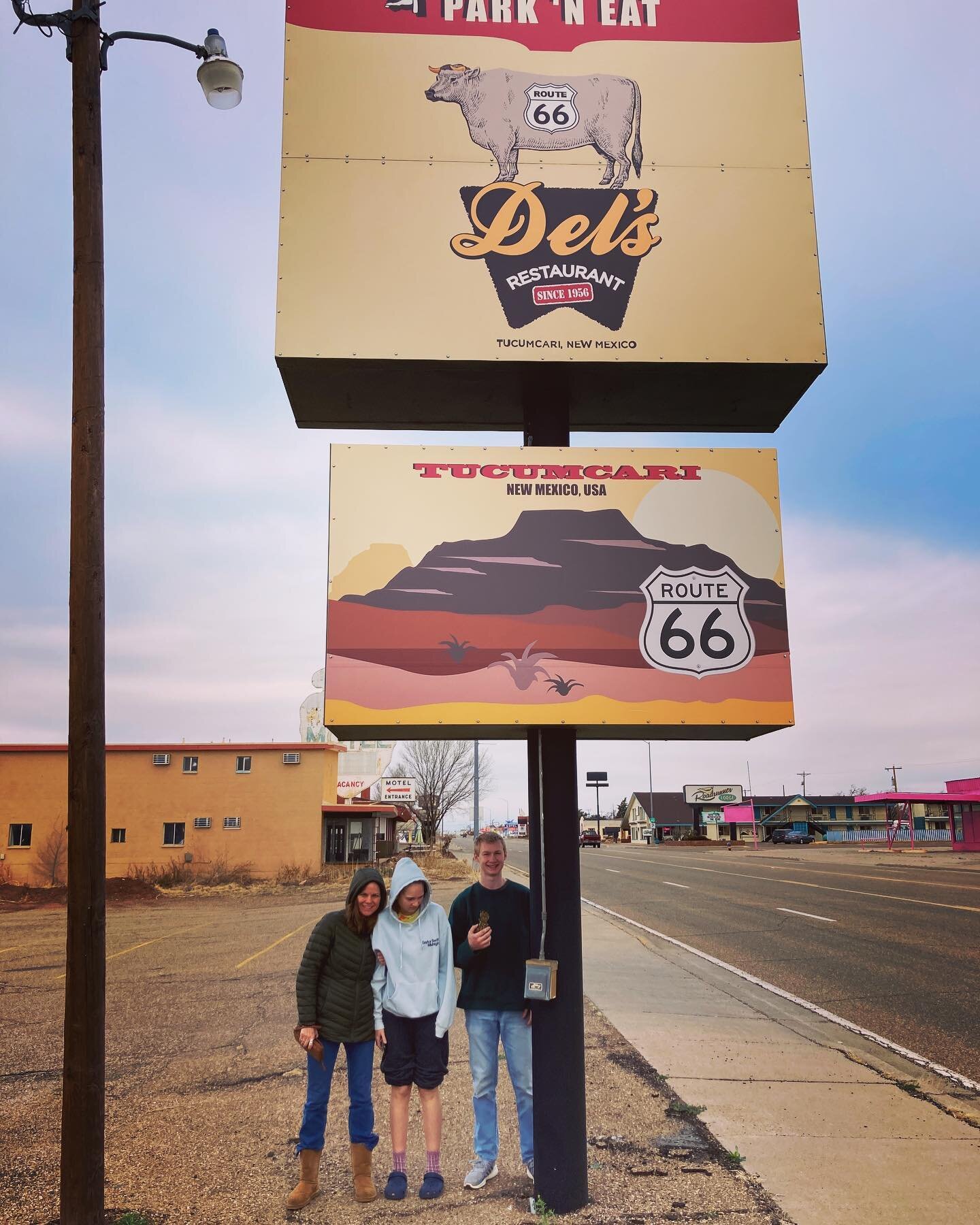 One of our stops on our amazing spring break travels. This quiet town was a fun respite from the road! #tucumcari #newmexico #springbreak #composerlife #family