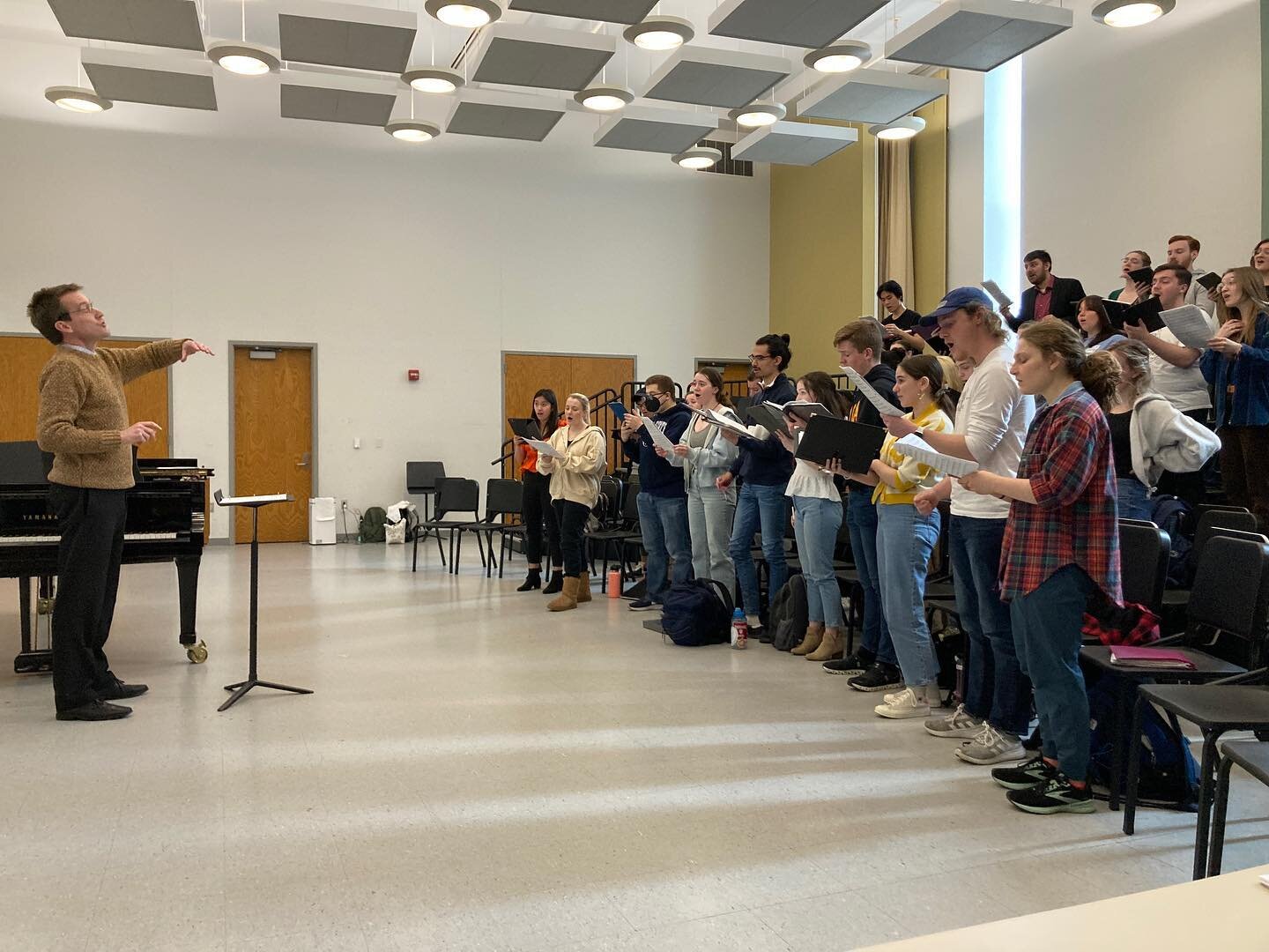 Having an excellent time with the Penn State Concert Choir, as they perform my &lsquo;Invitation to Love.&rsquo; Beautiful singing! #pennstate #psu #choralmusic #choir #newmusic #composerlife