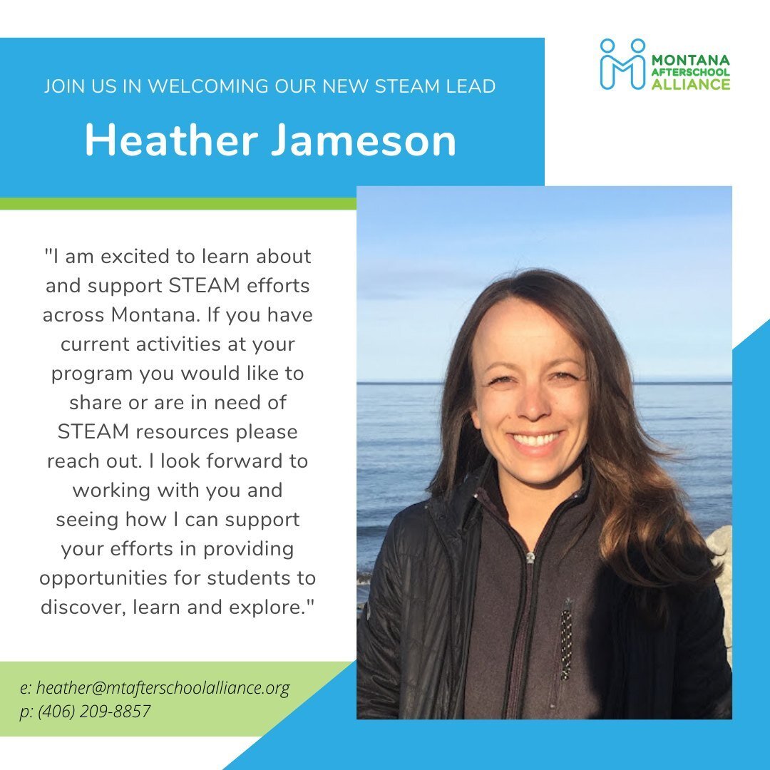 Join us in giving a warm welcome to our new STEAM Lead, Heather Jameson! 👏  Heather comes to us from a background in environmental education and teaching. Her career has included working for local, state, foreign, and federal agencies. Most recently