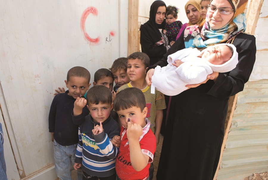 Rotary provided a US$500,000 emergency response grant to support efforts to stop the polio outbreak in Syria - the first given to the World Health Organization in direct support of a Global Polio Eradication Initiative plan to conduct large-scale im