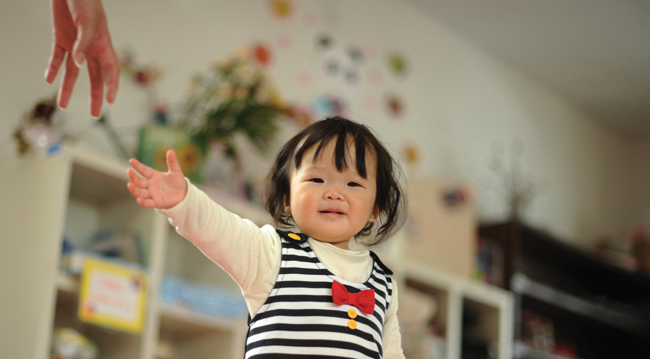 The Ayukko child care center first opened in September 2005. In 2011, when staff members heard the tsunami warning, they carried the children to higher ground. They hiked for almost 2 miles until they found shelter in a Buddhist temple, where they