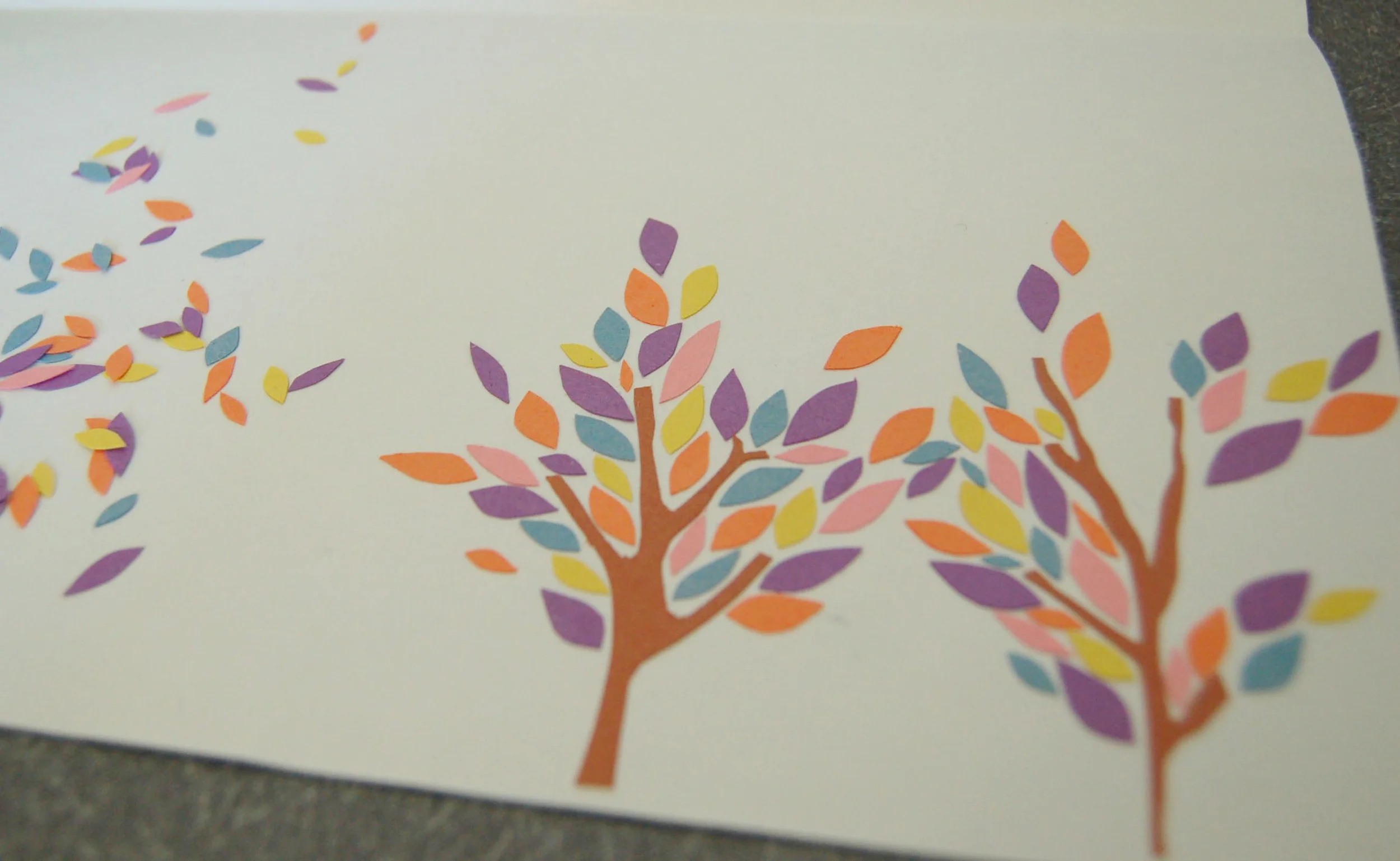  detail of trees in a birthday card, 2012. 