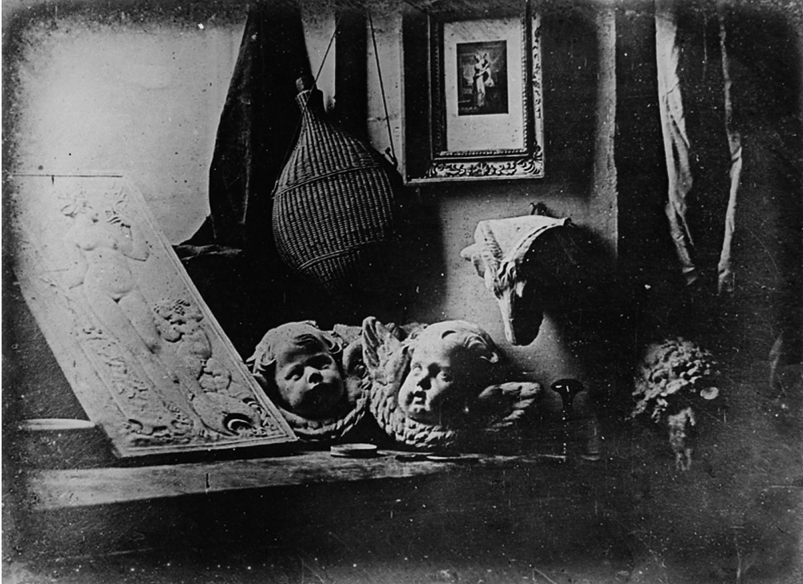 Still life with plaster casts, made by Daguerre in 1837, the earliest reliably dated daguerreotype
