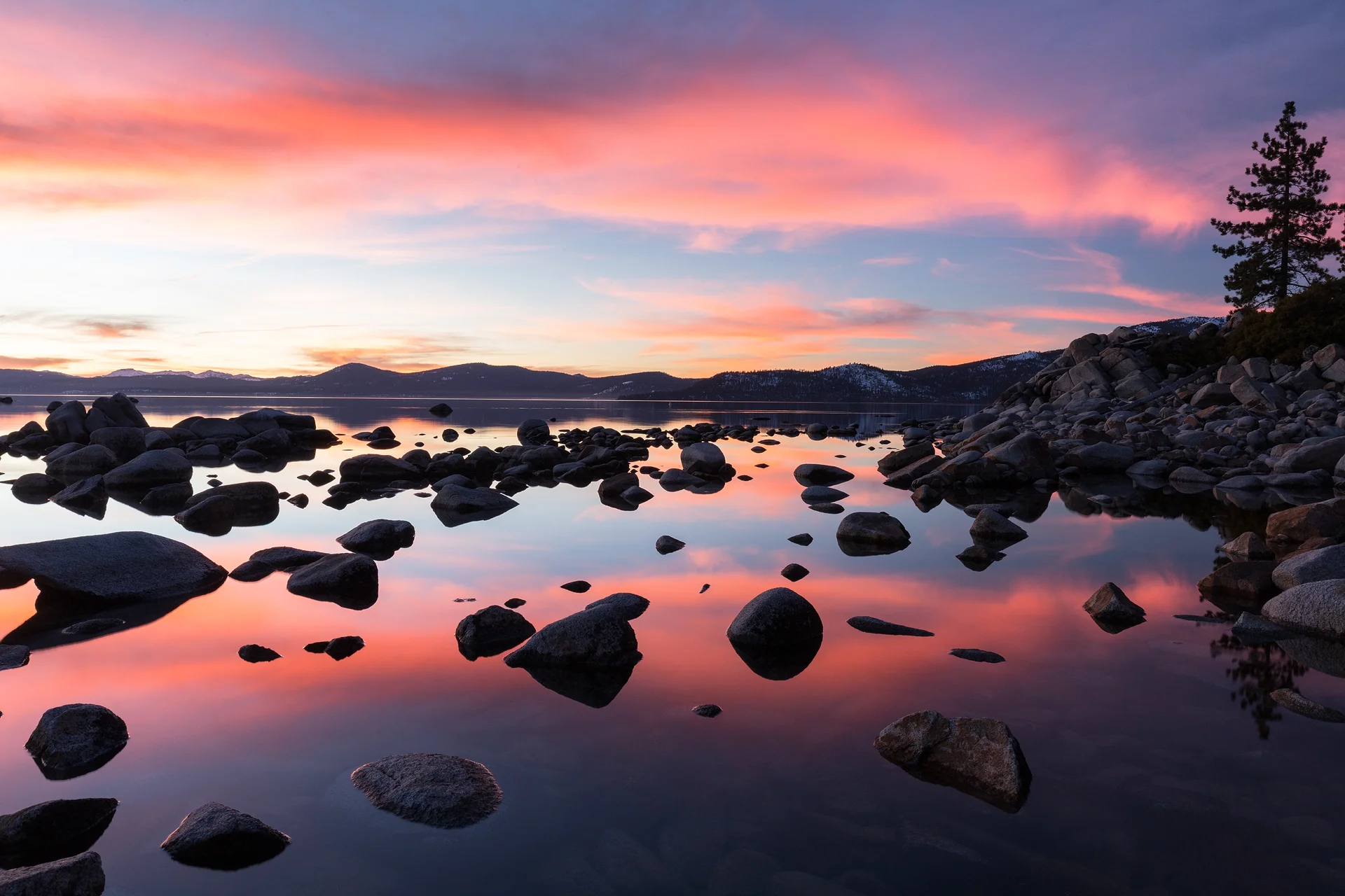 the national parks girl_lake tahoe_winter sunset_sand harbor_canon6d.jpg