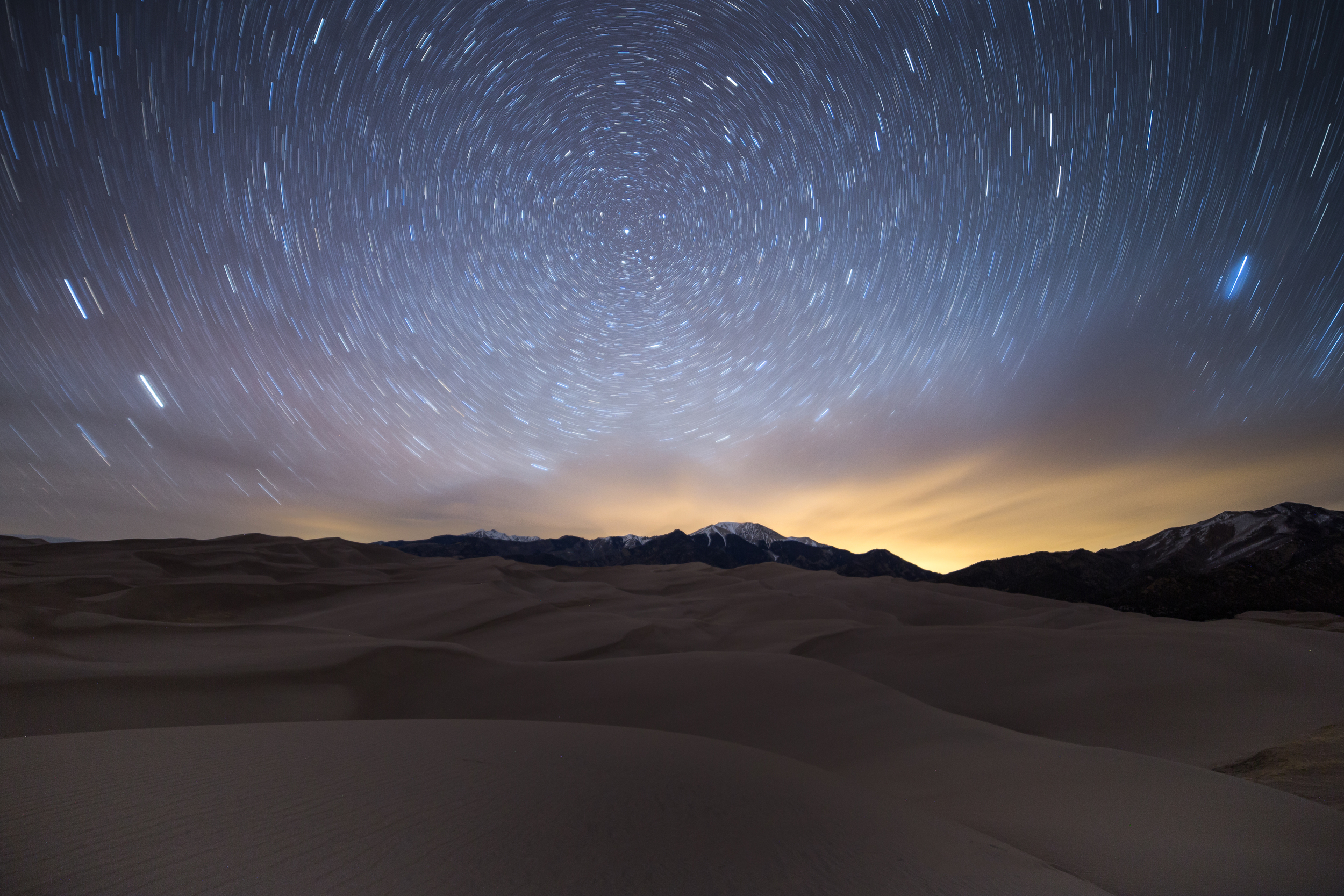 Canon 6d, Rokinon 14mm, f/2.8, ISO 640, 916". Great Sand Dunes National Park, 3/8/16, 2:00am.